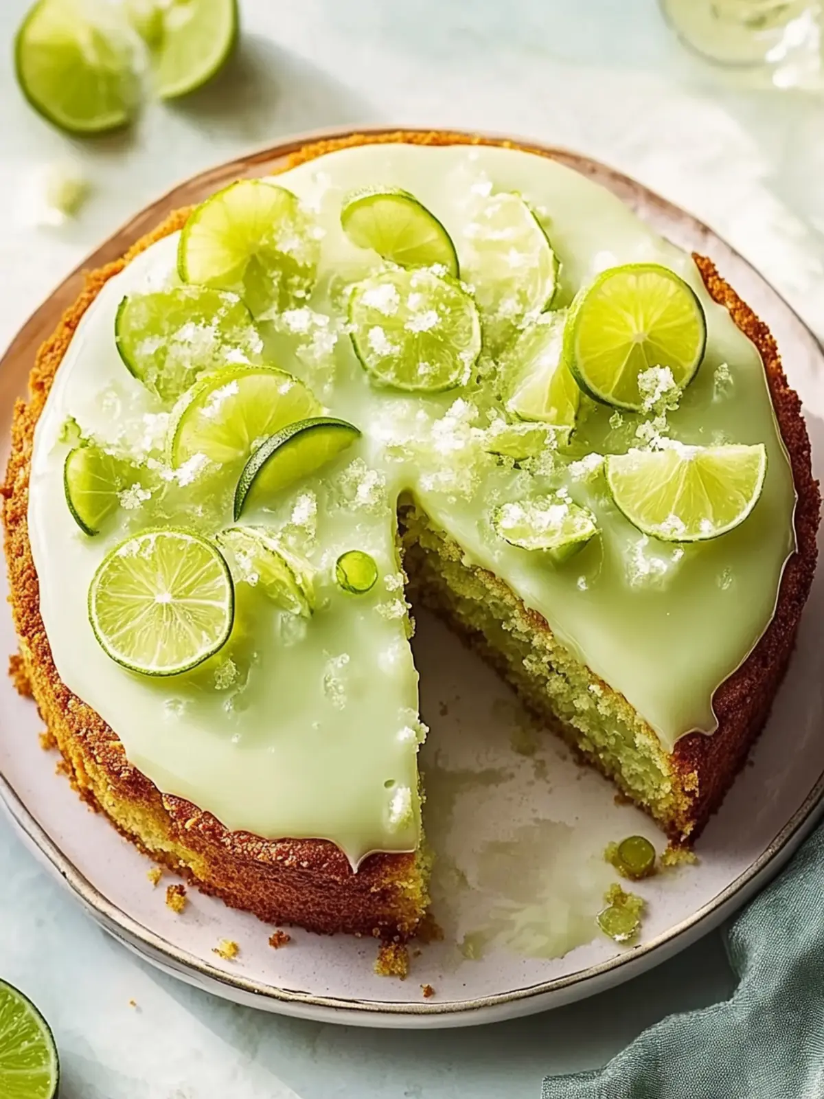 Frischer Schlüssel-Limetten-Pfundkuchen mit zarter Glasur 2 Schlüssel-Limetten-Pfundkuchen