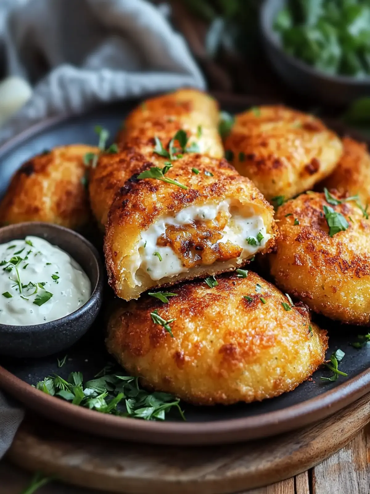Kartoffelknödel mit Doppelrahmkäse – Cremiger Genuss vom Feinsten 5 Kartoffelknödel mit Doppelrahmkäse