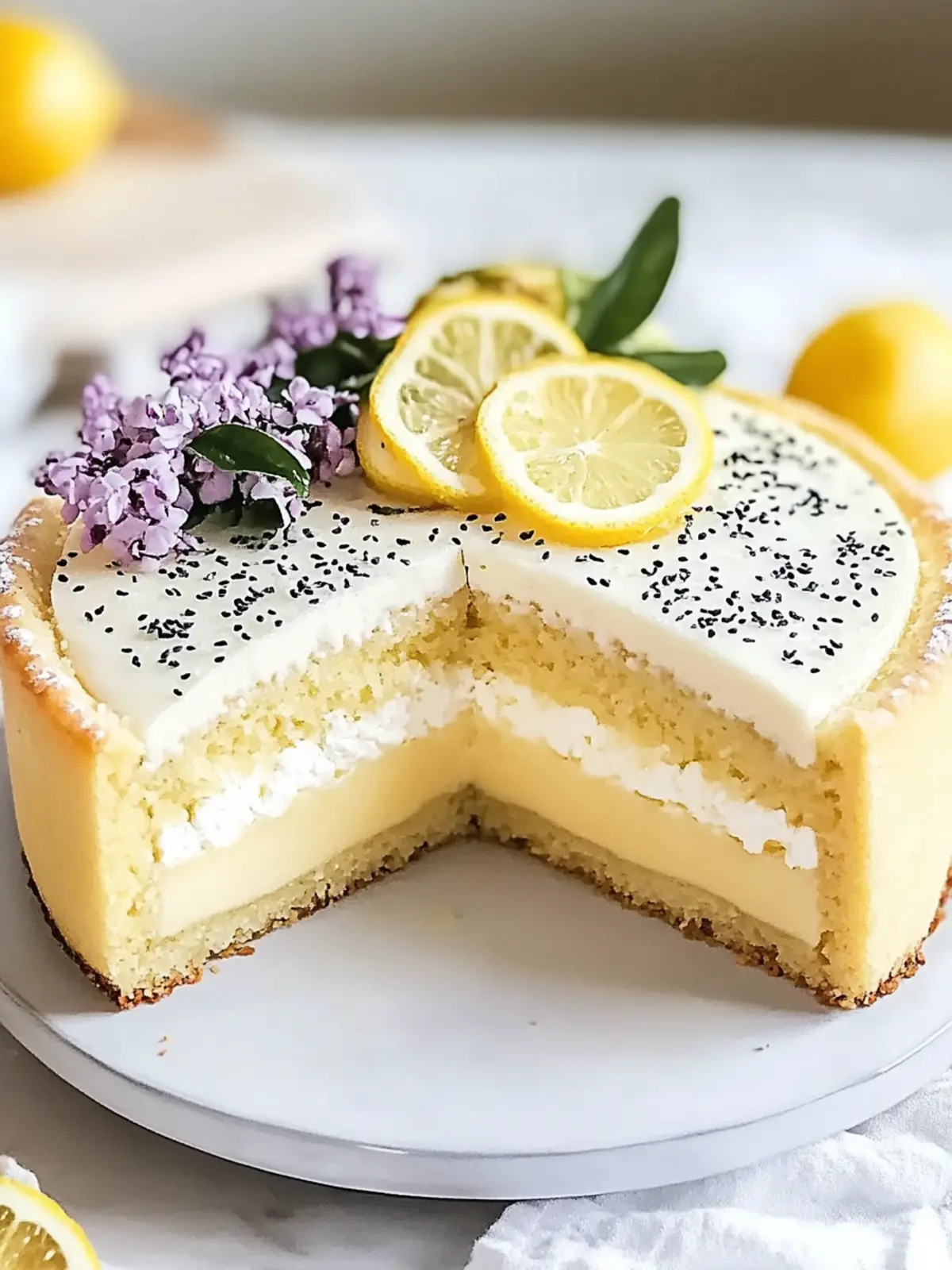 Zitronen-Mohnkuchen mit frischer Frischkäse-Glasur für jeden Anlass 3 Zitronen-Mohnkuchen mit frischer Frischkäse-Glasur