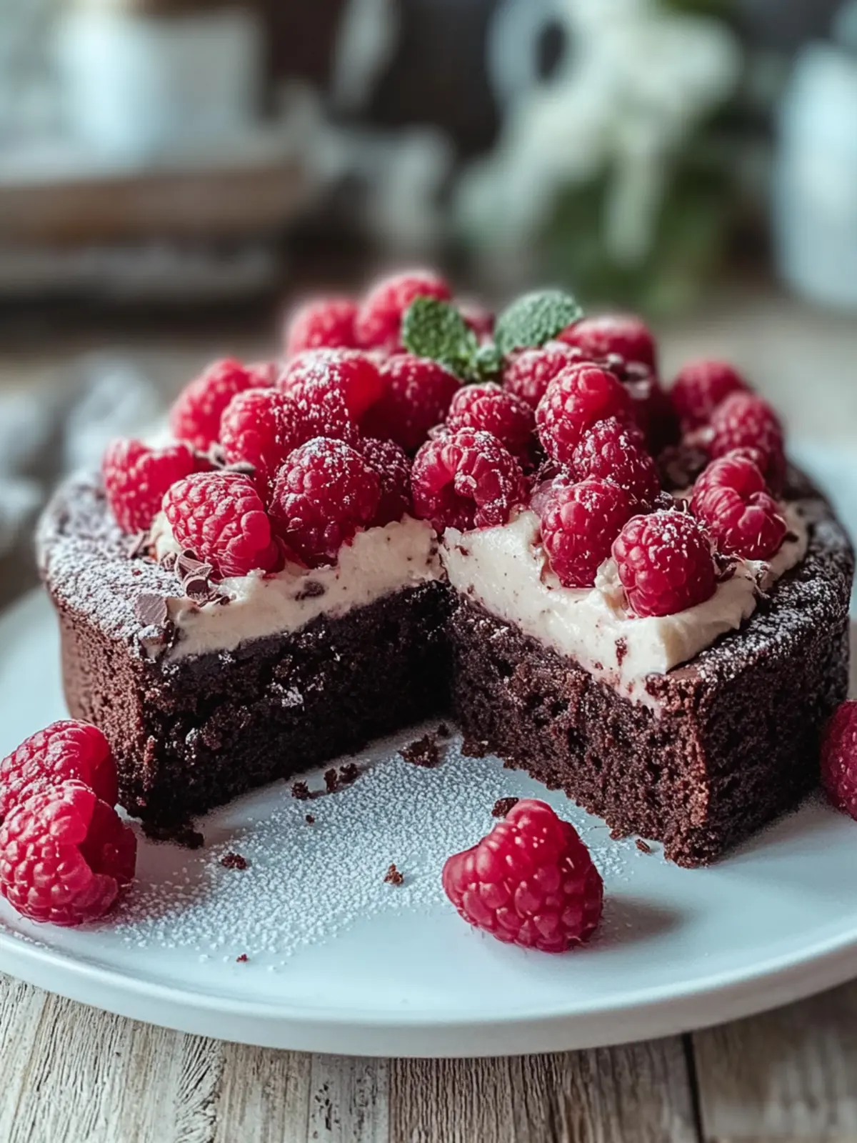 Himbeer-Schokoladen-Brownie-Kuchen für unwiderstehlichen Genuss 3 Himbeer-Schokoladen-Brownie-Kuchen