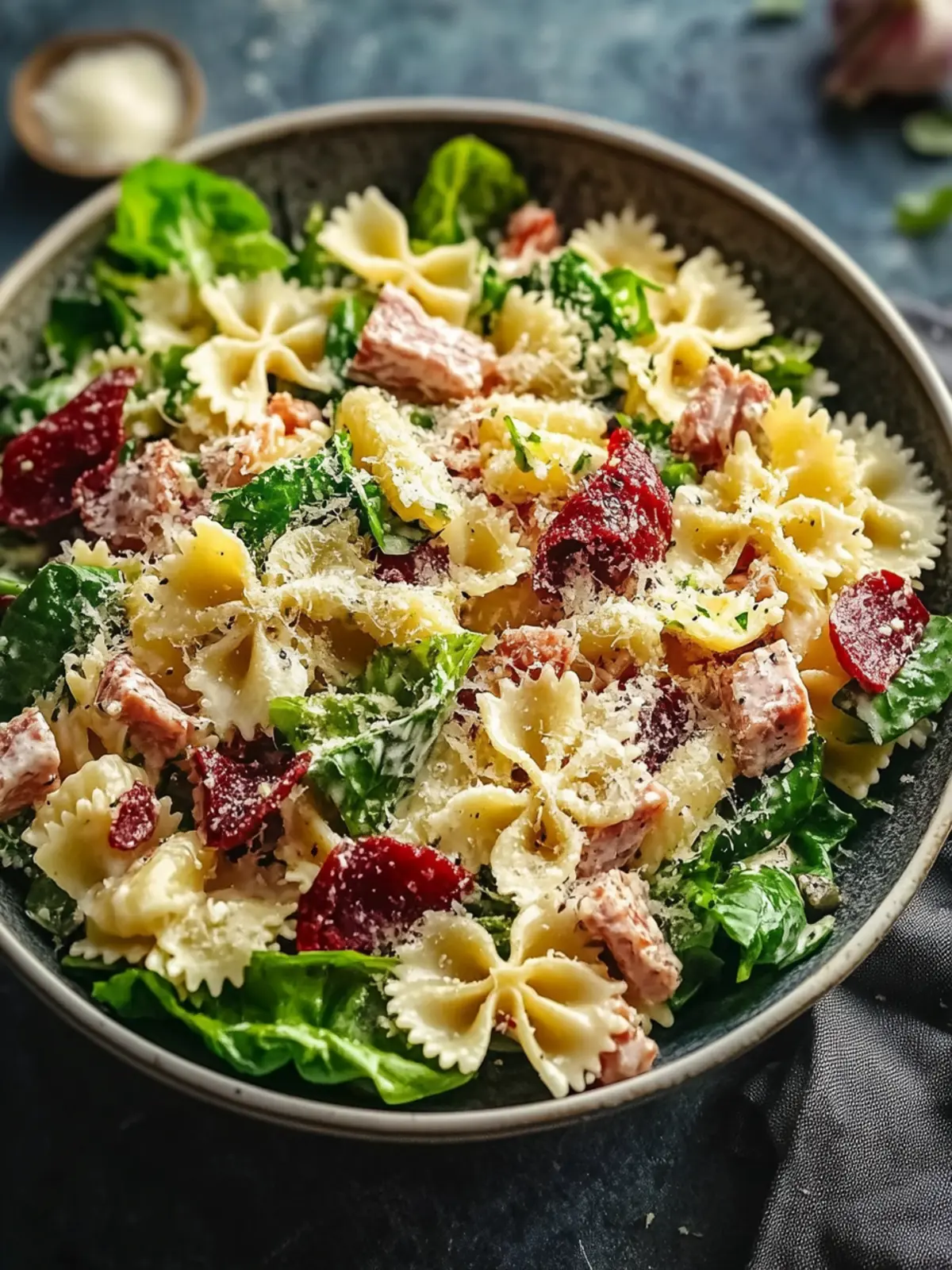 Frischer Caesar Rind Pasta Salat für jede Gelegenheit 2 Caesar Rind Pasta Salat
