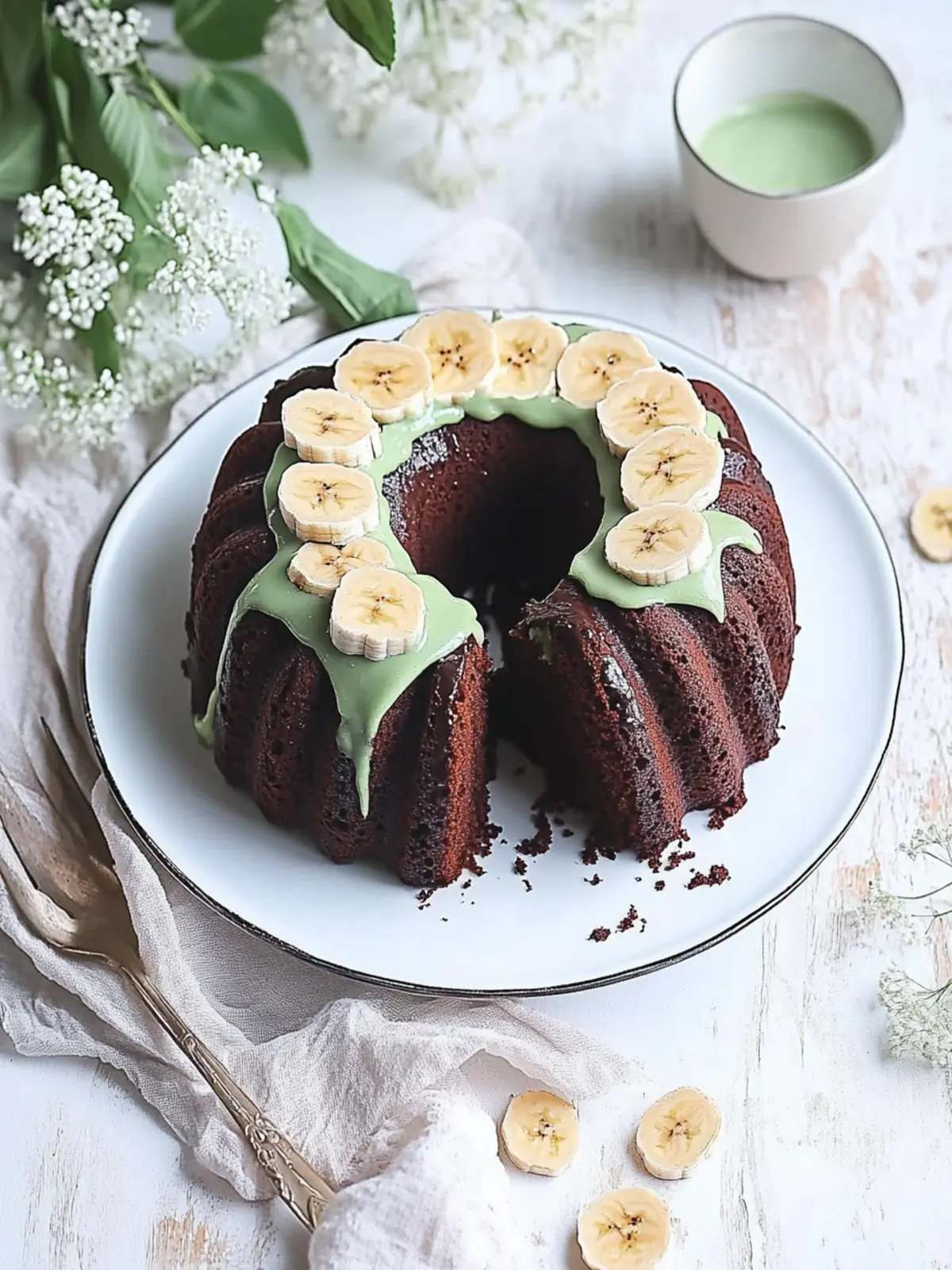 Veganer Bananen-Schokoladen-Bundt-Kuchen mit Avocado-Glasur Genuss pur! 4 Veganer Bananen-Schokoladen-Bundt-Kuchen mit Avocado-Glasur