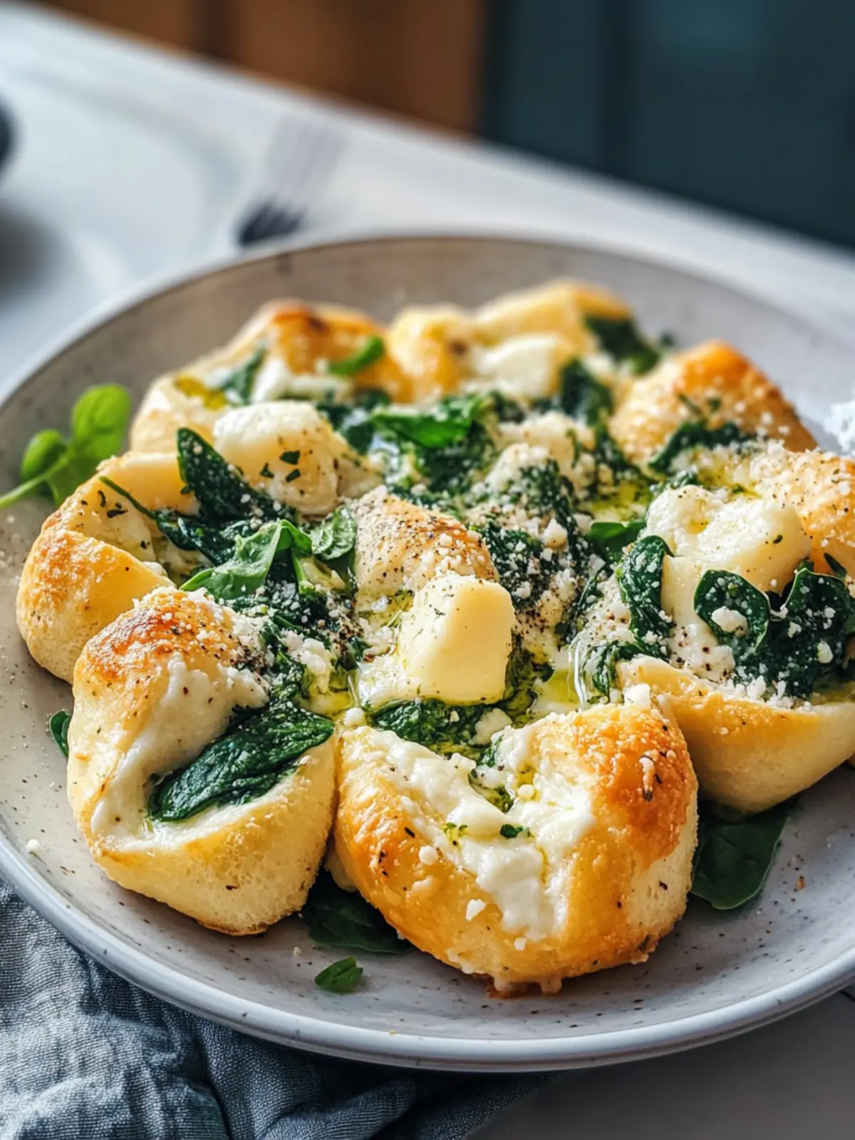 Schnelle Spinat- und Hüttenkäse-Flagels für gute Laune 5 Schnelle Spinat- und Hüttenkäse-Flagels