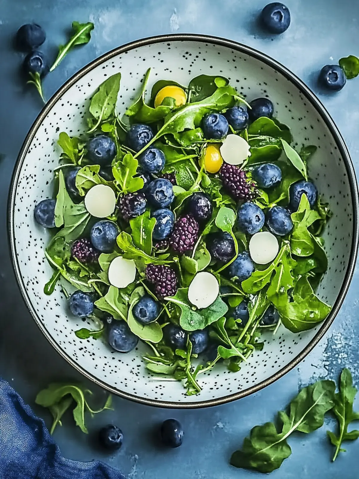 Blaubeere Rucola Kräutersalat: Frisch, lecker und schnell gemacht 3 Blaubeere Rucola Kräutersalat