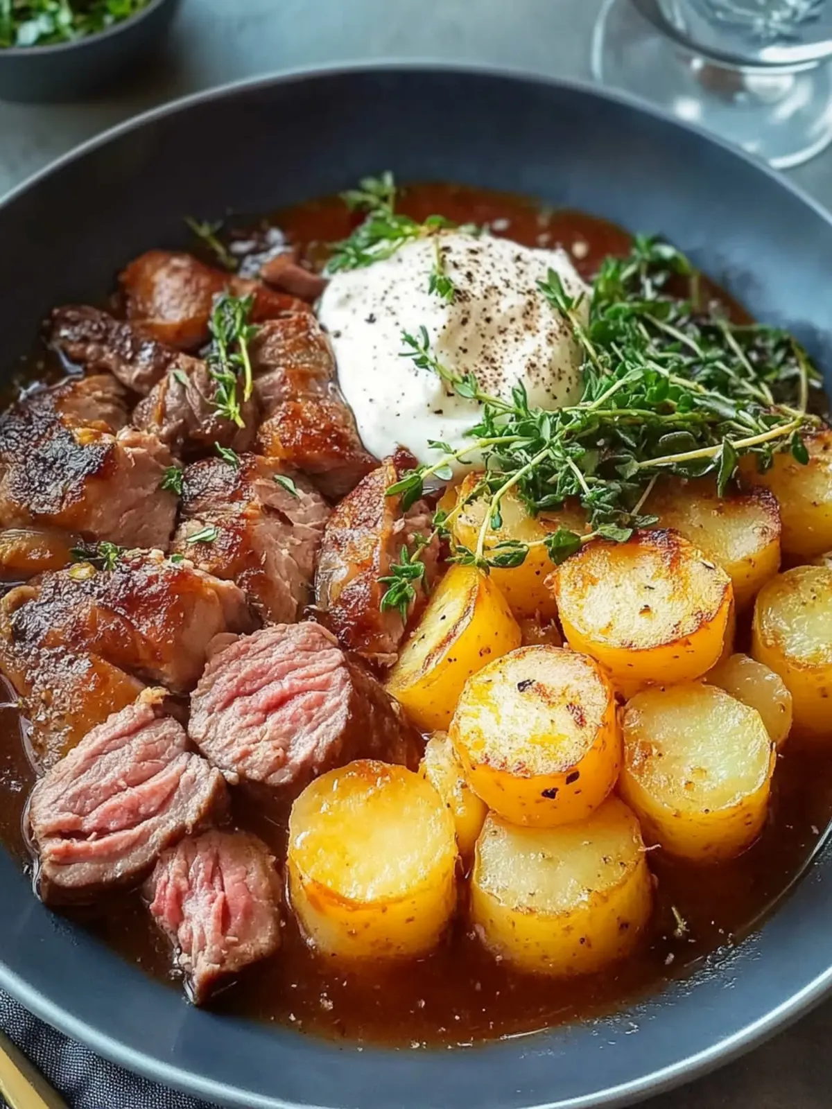 Rindfleisch-Eintopf mit Kartoffelbelag für gemütliche Abende 4 Rindfleisch-Eintopf mit Kartoffelbelag