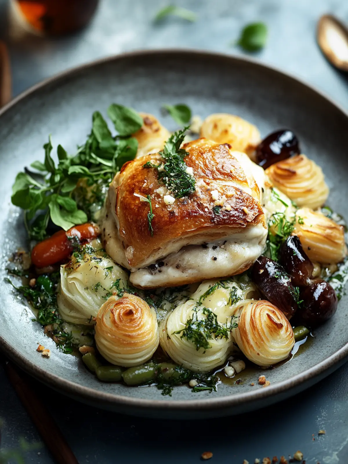 Perlhuhnbrotknödel auf Gemüsenudeln: Gourmet für dein Zuhause 3 Perlhuhnbrotknödel auf Gemüsenudeln