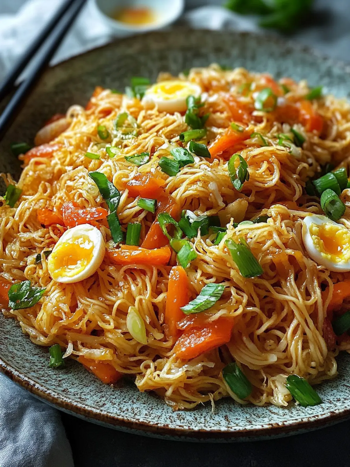 Chinesische gebratene Nudeln mit Ei – Schnelles Genuss-Rezept 2 Chinesische gebratene Nudeln mit Ei