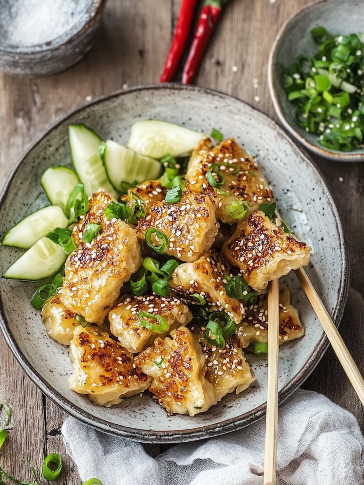 Klebender Sesamtofu aus der Heißluftfritteuse: Einfach unwiderstehlich! 4 Klebender Sesamtofu aus der Heißluftfritteuse