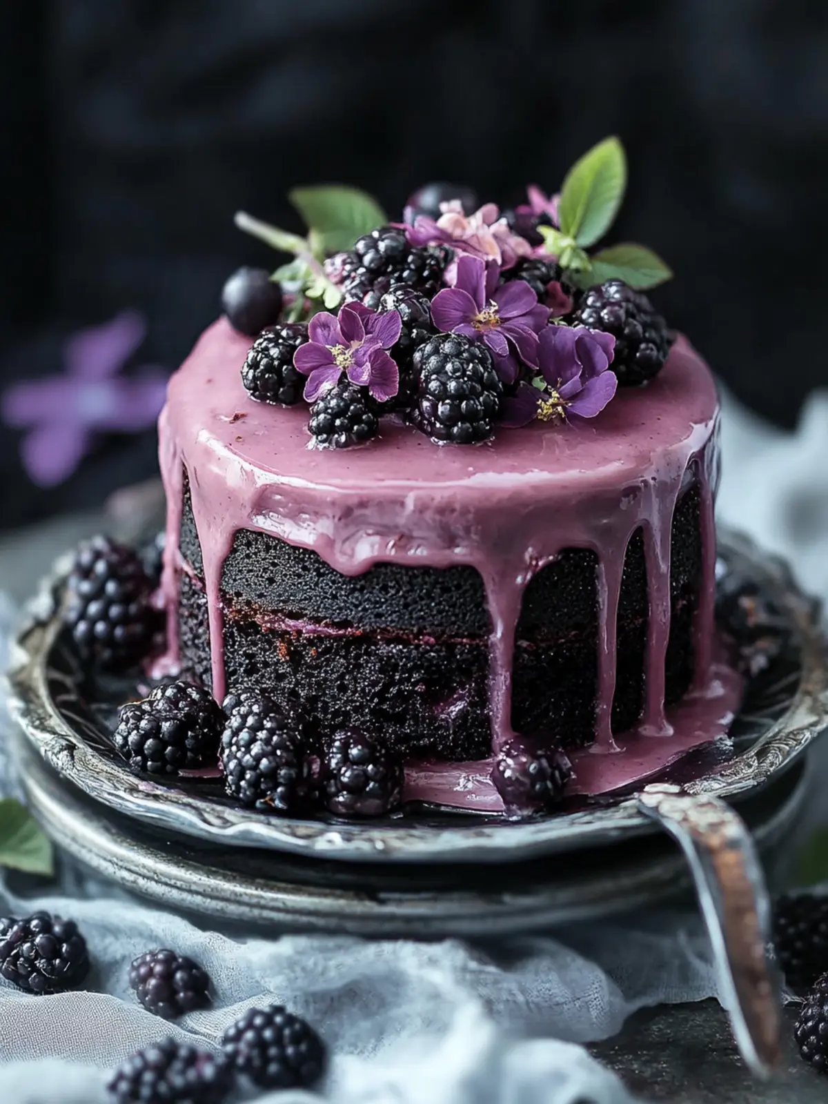 Brombeer Samt Gotische Torte: Dein neuer Dessert-Hit 2 Brombeer Samt Gotische Torte