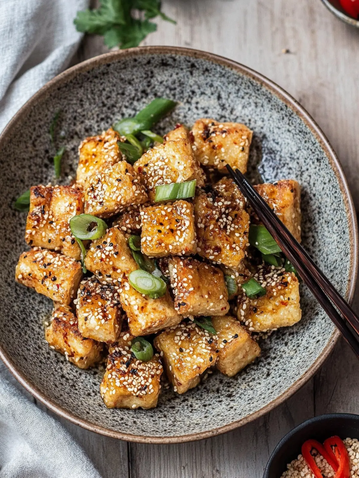 Klebender Sesamtofu aus der Heißluftfritteuse: Einfach unwiderstehlich! 3 Klebender Sesamtofu aus der Heißluftfritteuse