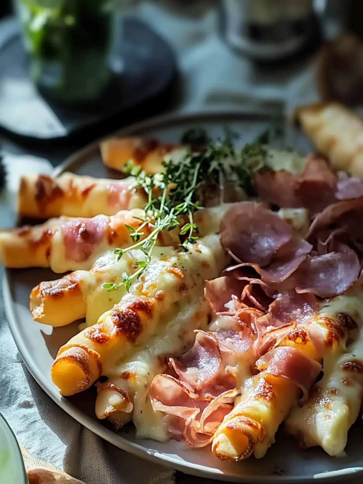 Schinken- und Käse-Sticks mit Truthahnspeck: Einfach lecker! 5 Schinken- und Käse-Sticks mit Truthahnspeck