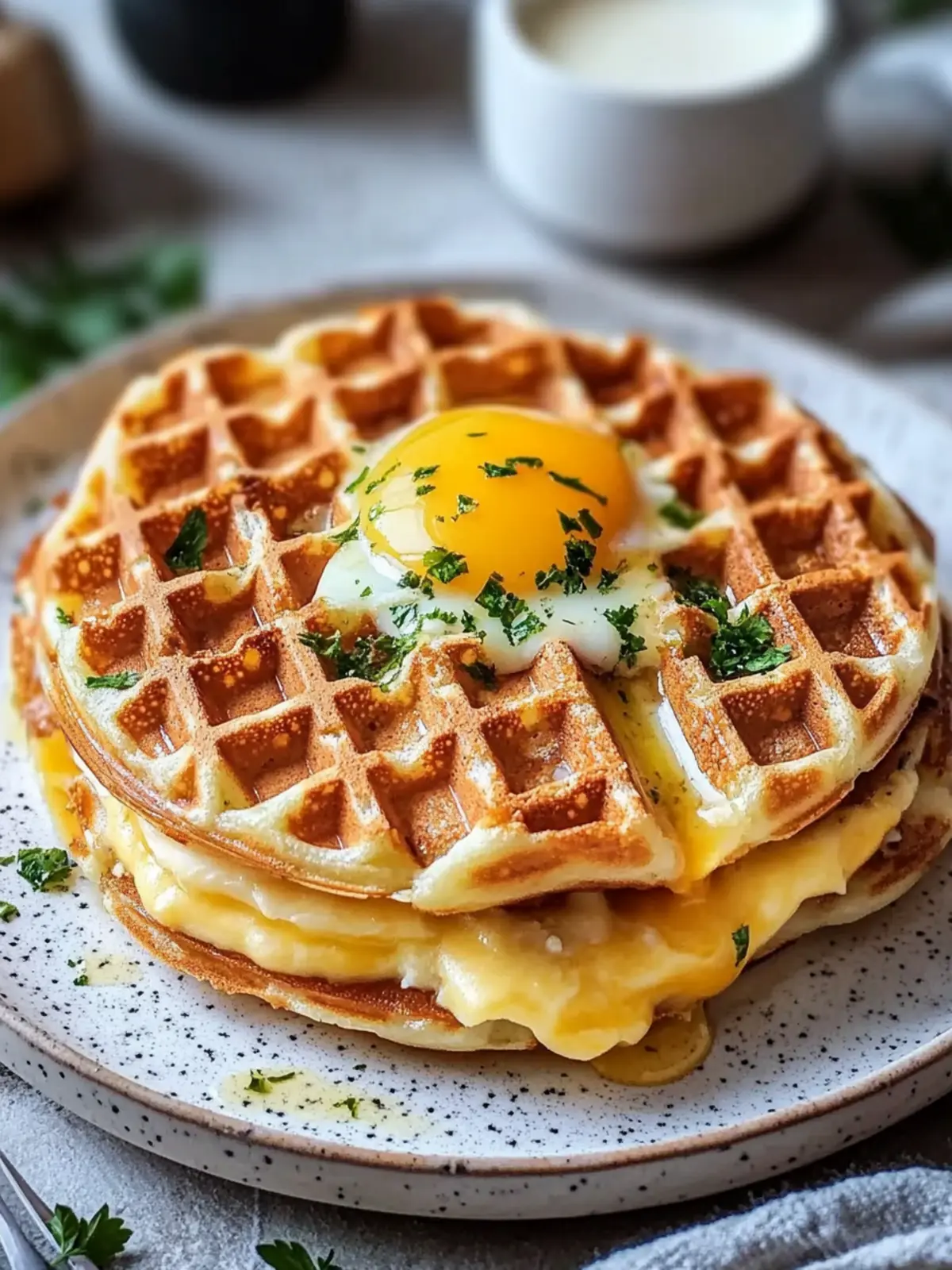 Käse und Eier Chaffle – Das perfekte Keto-Frühstück für dich 4 Käse und Eier Chaffle