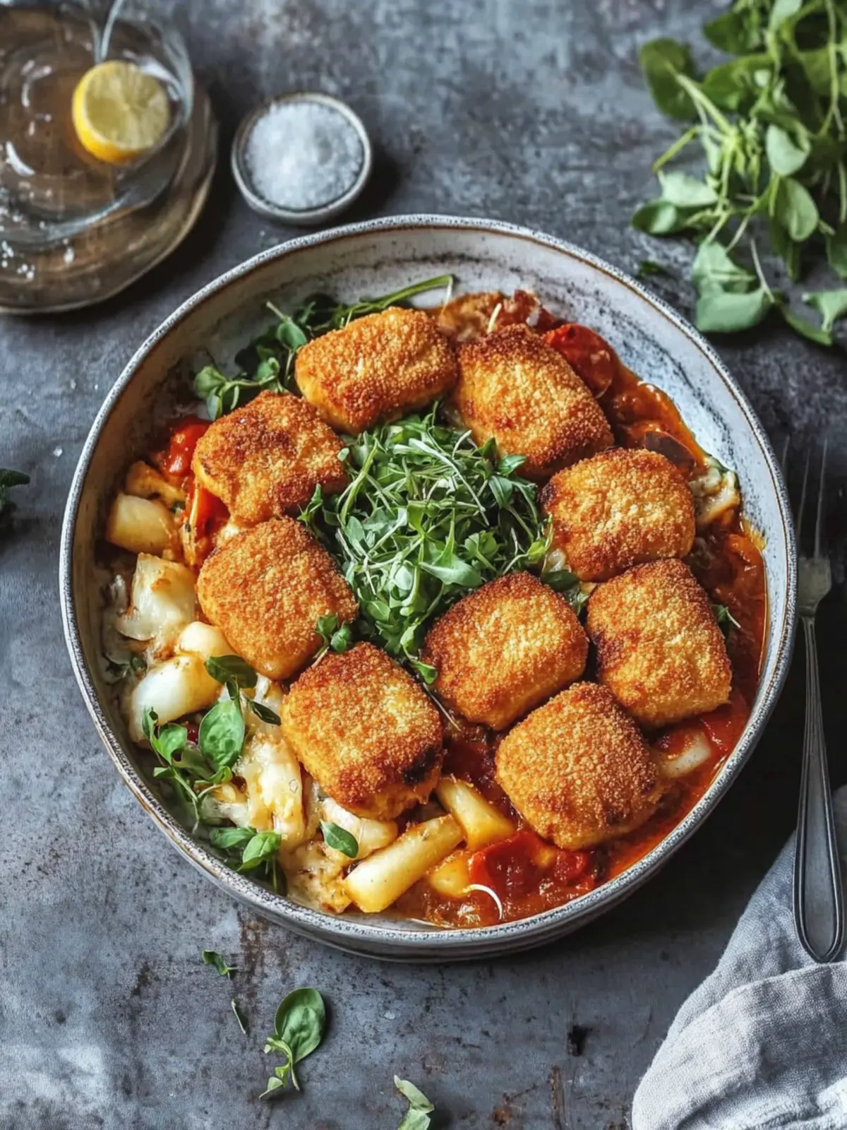 Kroketten- und Hackfleischauflauf