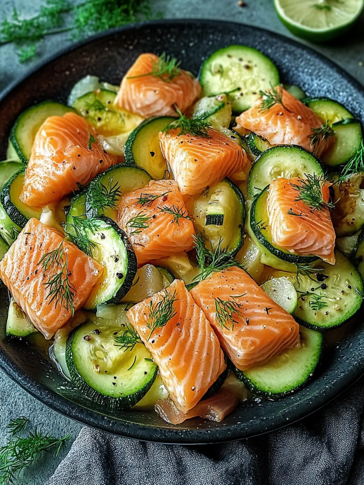 Schnelle Zucchini-Pfanne mit Lachs für ein gesundes Dinner 5 Zucchini-Pfanne mit Lachs