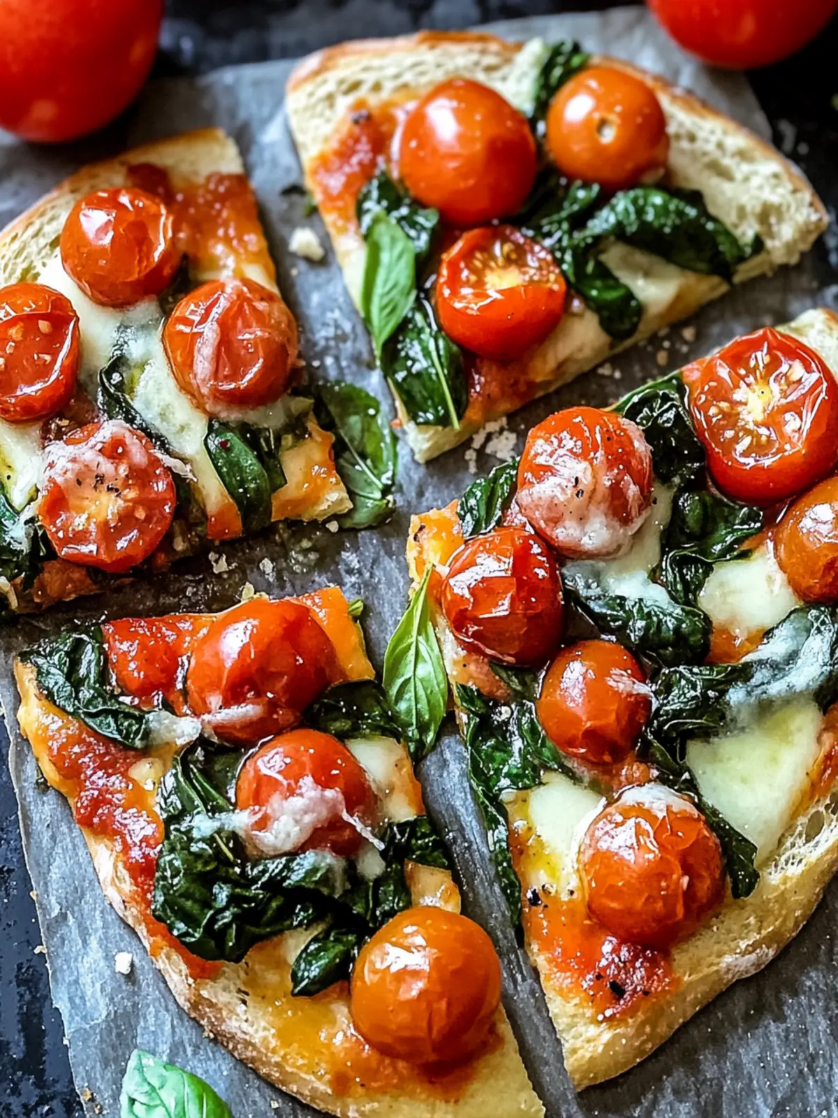 Genuss den Geschmack von Tomaten- und Spinat-Fladenbrot für jedes Fest 5 Genuss den Geschmack von Tomaten- und Spinat-Fladenbrot-Genuss