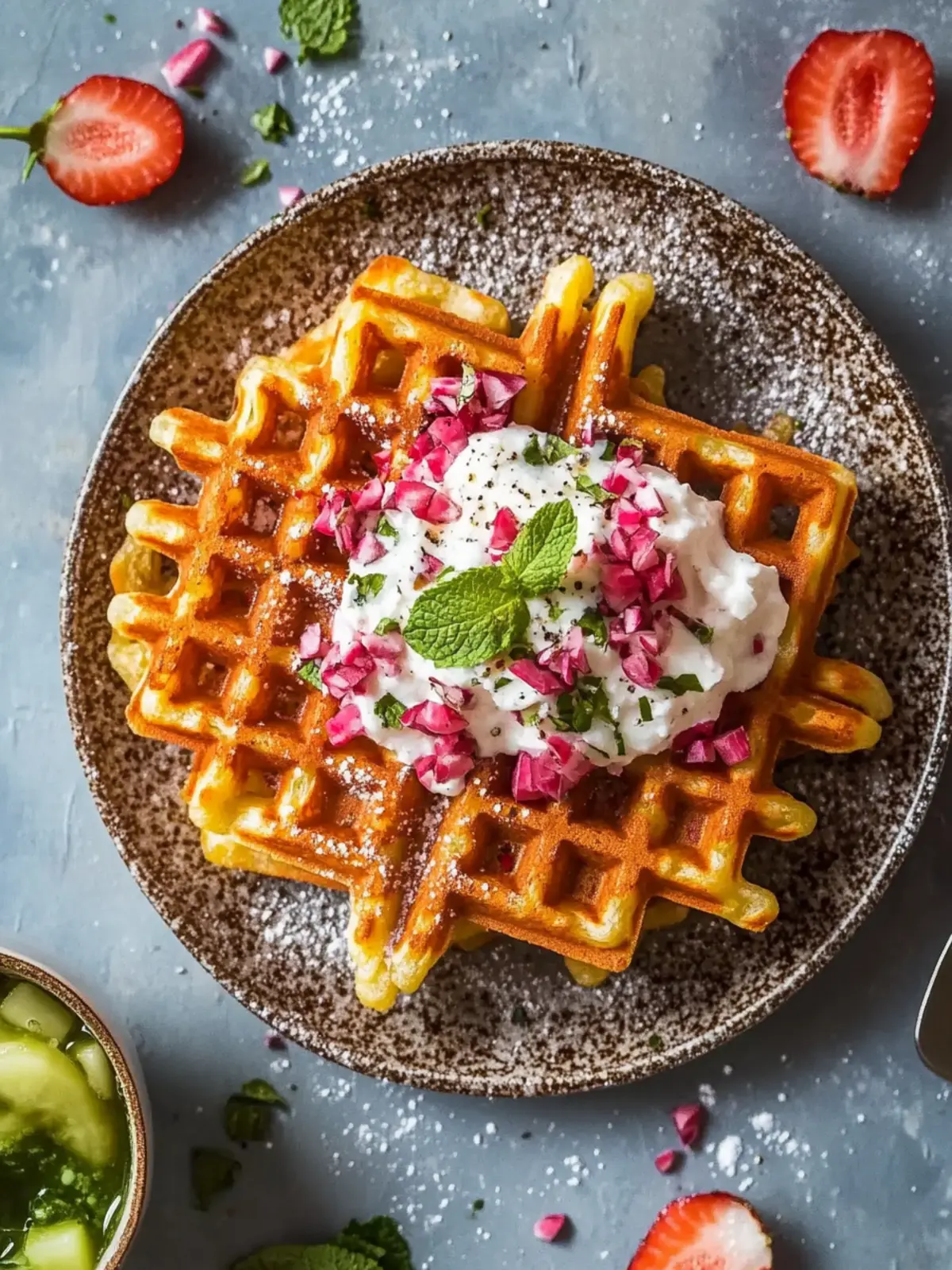 Herzhafter übrig gebliebener Kartoffelbrei Waffel für kreative Köpfe 4 Herzhafter übrig gebliebener Kartoffelbrei Waffel