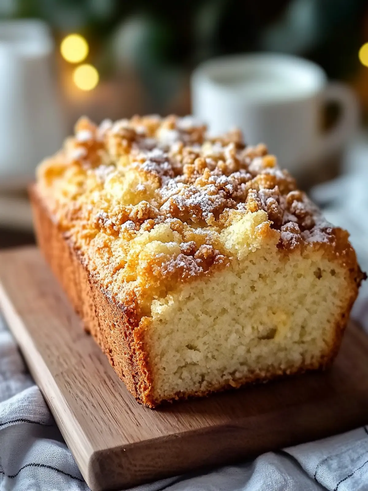 Warmes Vanille-Eggnog-Brot mit knusprigem Streuseltopping lecker genießen 2 Warmes Vanille-Eggnog-Brot mit knusprigem Streuseltopping