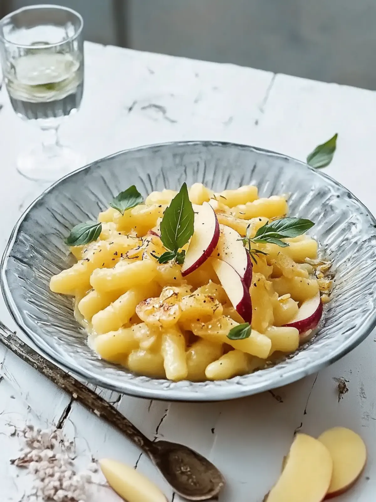 Süße Spätzle-Pfanne mit Apfelstücken für gemütliche Abende 2 Süßer Spätzle-Pfanne mit Apfelstücken