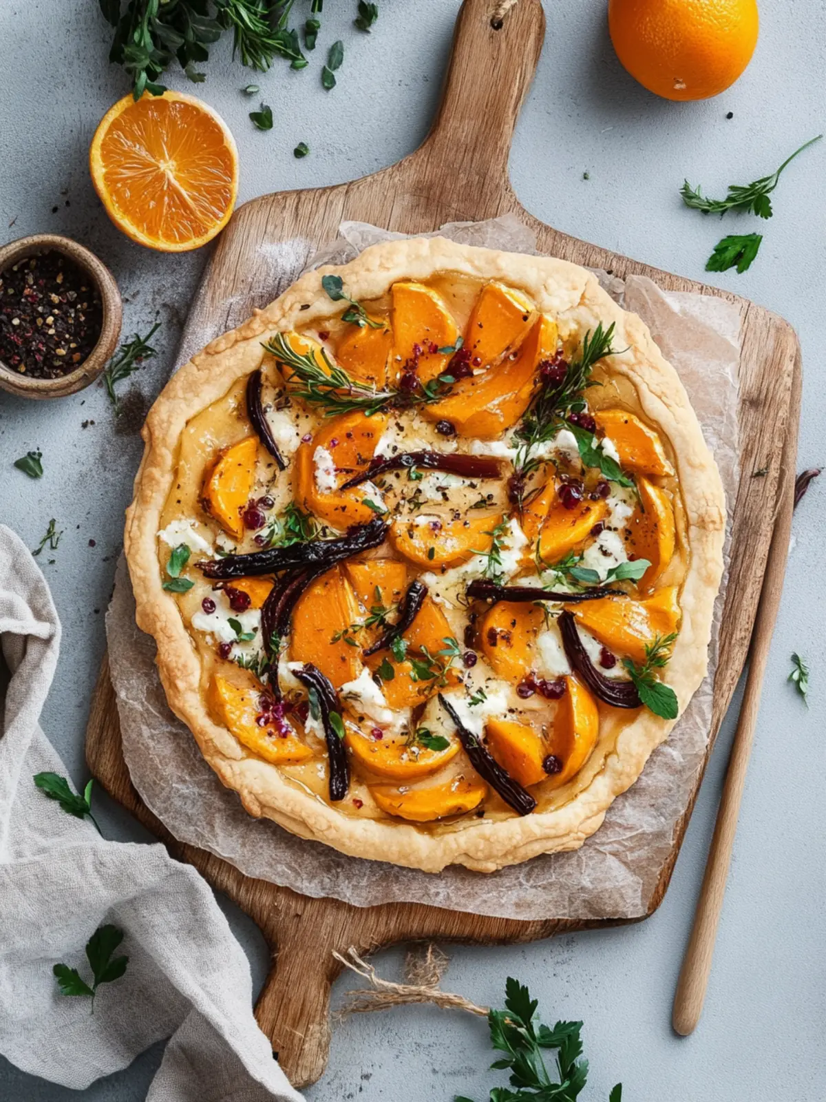 Vegane Tarte Flambée mit Kürbis für den perfekten Herbstgenuss 2 Vegane Tarte Flambée mit Kürbis