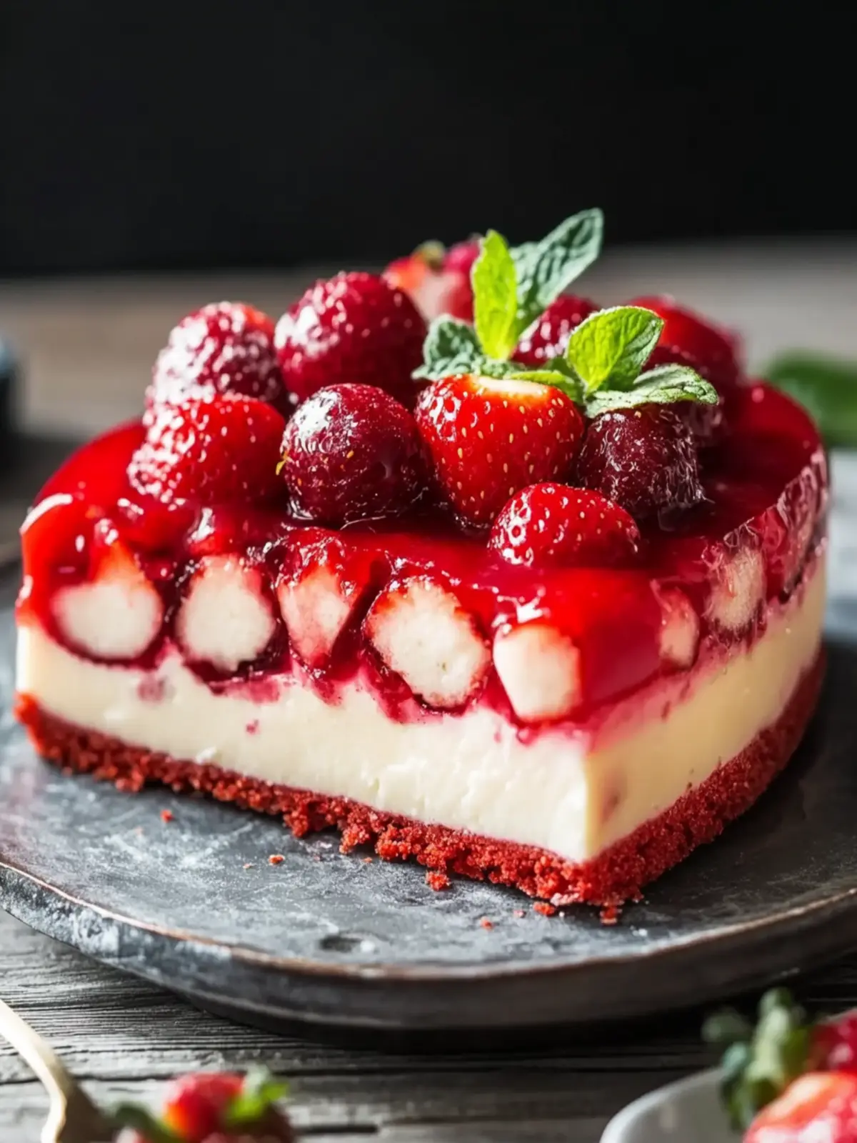 Roten Samt Erdbeerkäsekuchen: Ein Genuss für jeden Anlass 4 Roten Samt Erdbeerkäsekuchen