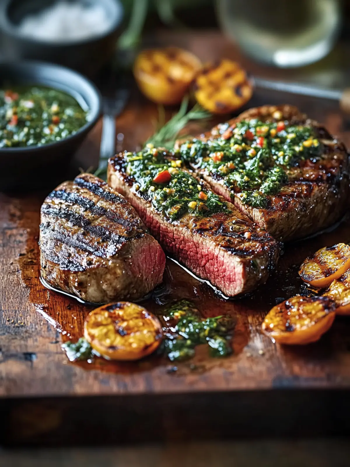 Saftig gegrilltes Rumpsteak mit unwiderstehlicher Marsala-Marinade 3 Rumpsteak mit Marsala-Marinade, gegrillt