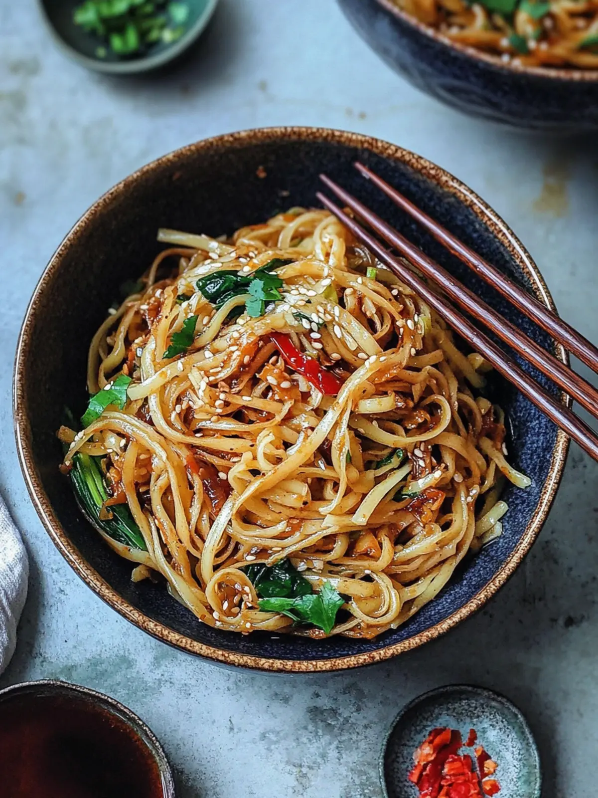 Vibrante Asiatische Gemüse-Nudel-Pfanne in 25 Minuten 4 Asiatische Gemüse-Nudel-Pfanne