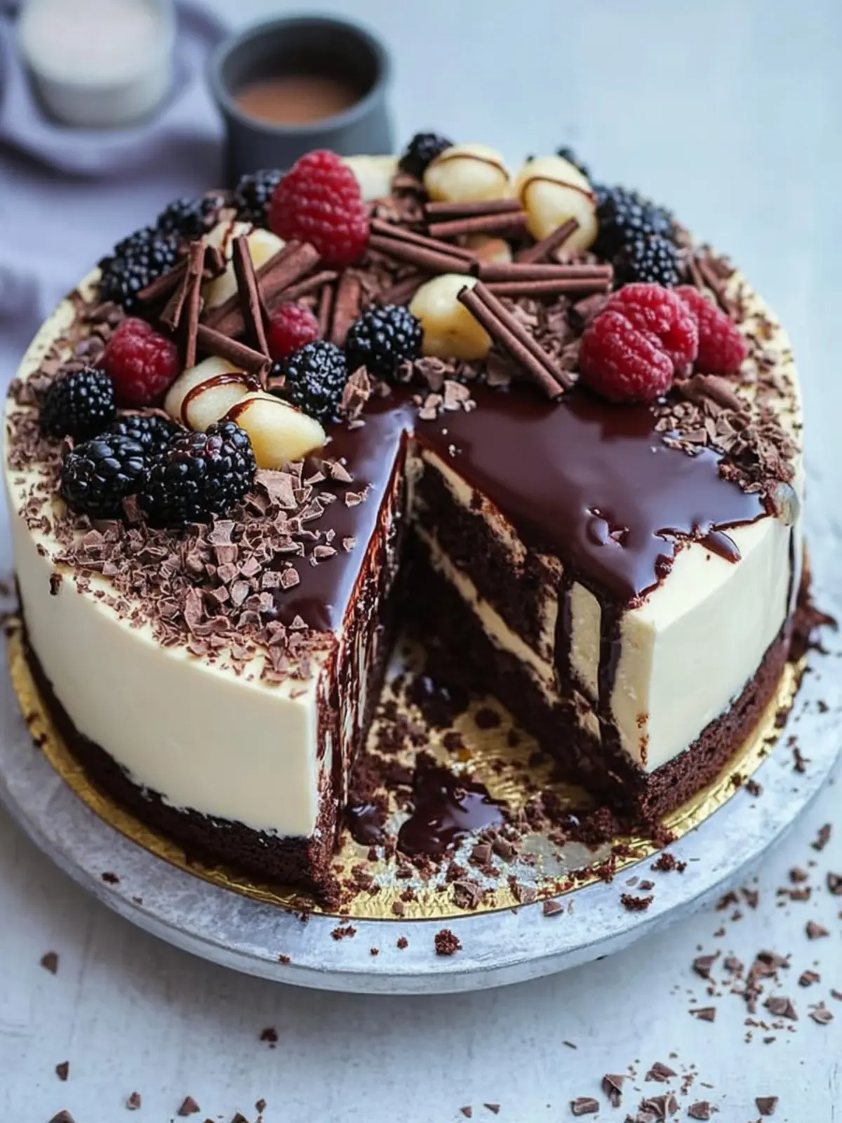 Schokoladen-Vanille-Tropfkuchen mit Traumhaftem Drip-Effekt 4 Schokoladen-Vanille-Tropfkuchen