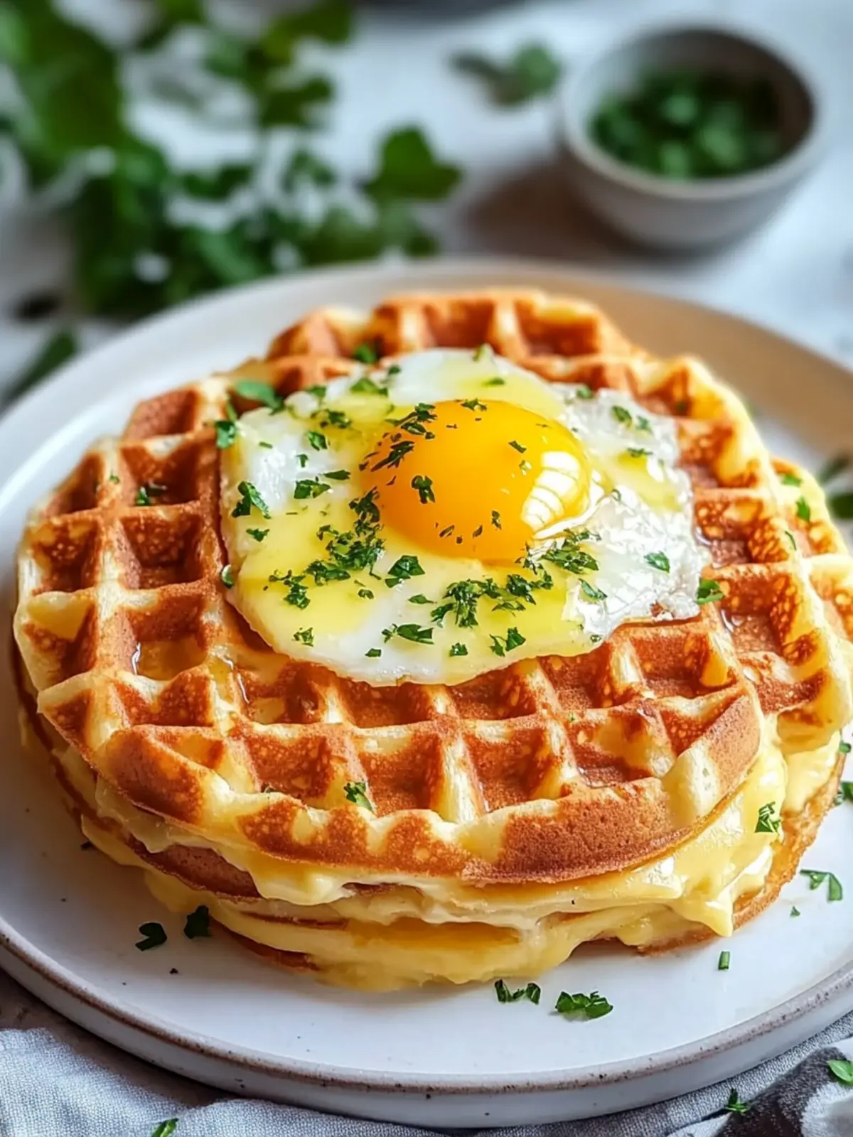 Käse und Eier Chaffle