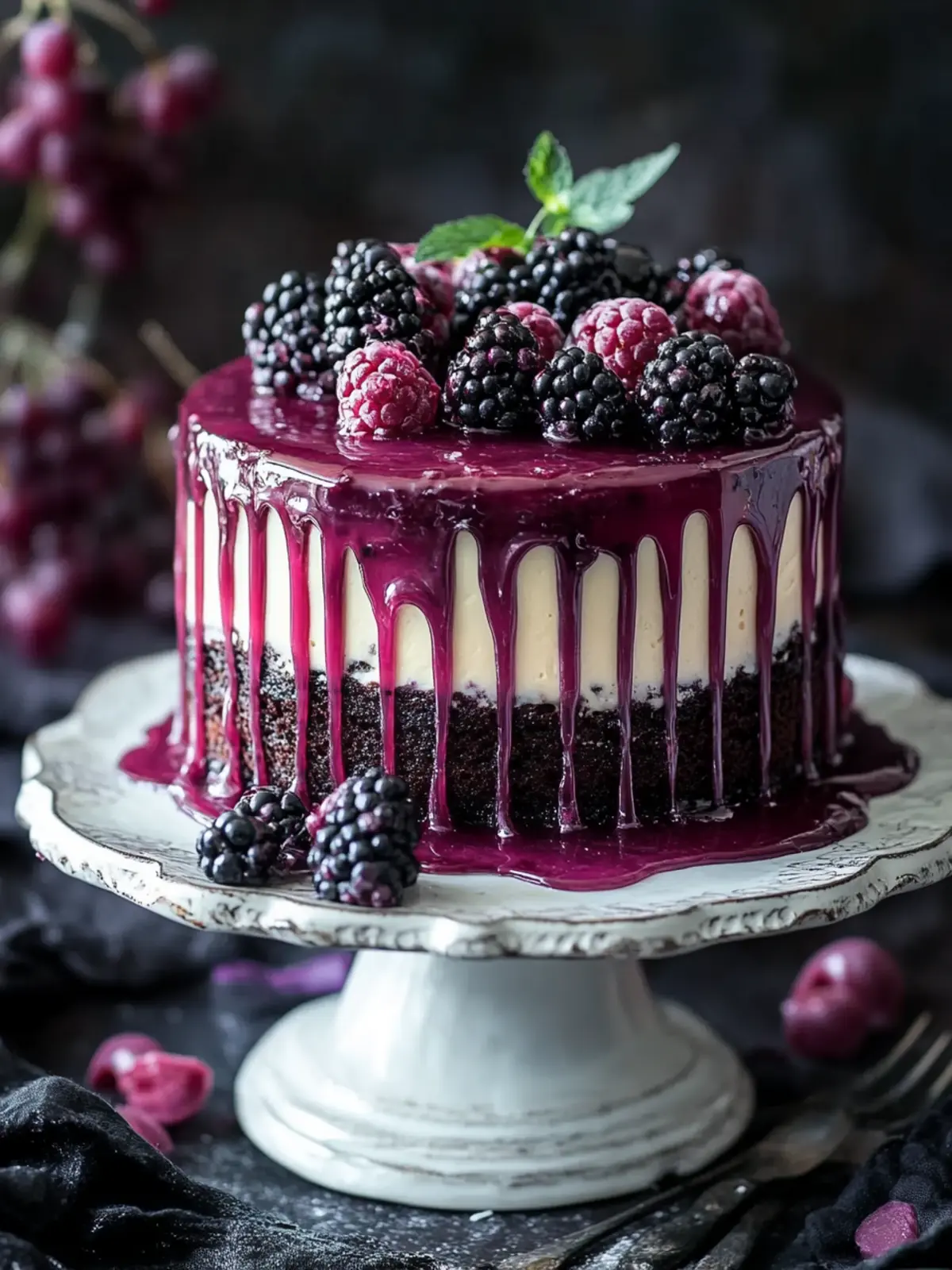 Brombeer Samt Gotische Torte: Dein neuer Dessert-Hit 4 Brombeer Samt Gotische Torte