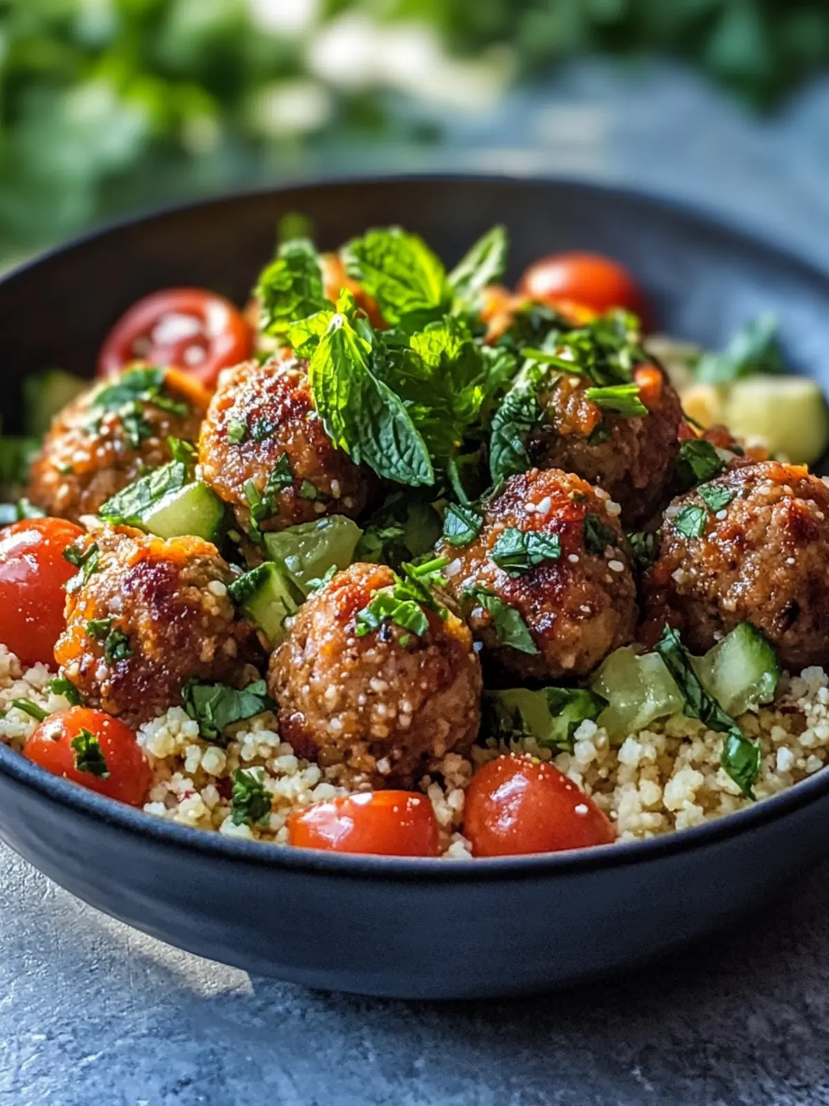 Würzige Harissa-Lammfrikadellen mit Couscous für herzliche Abende 4 Würzige Harissa-Lammfrikadellen mit Couscous