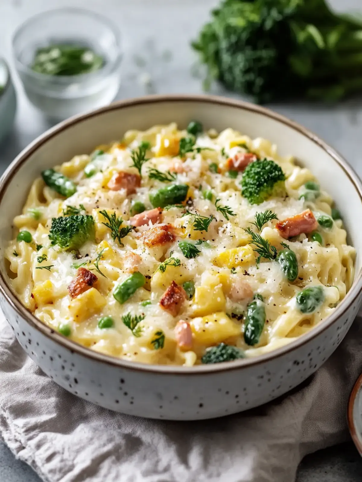 Cremiger Spätzle-Auflauf mit Schinken und Gemüse für echte Genießer 5 Cremiger Spätzle-Auflauf mit Schinken und Gemüse