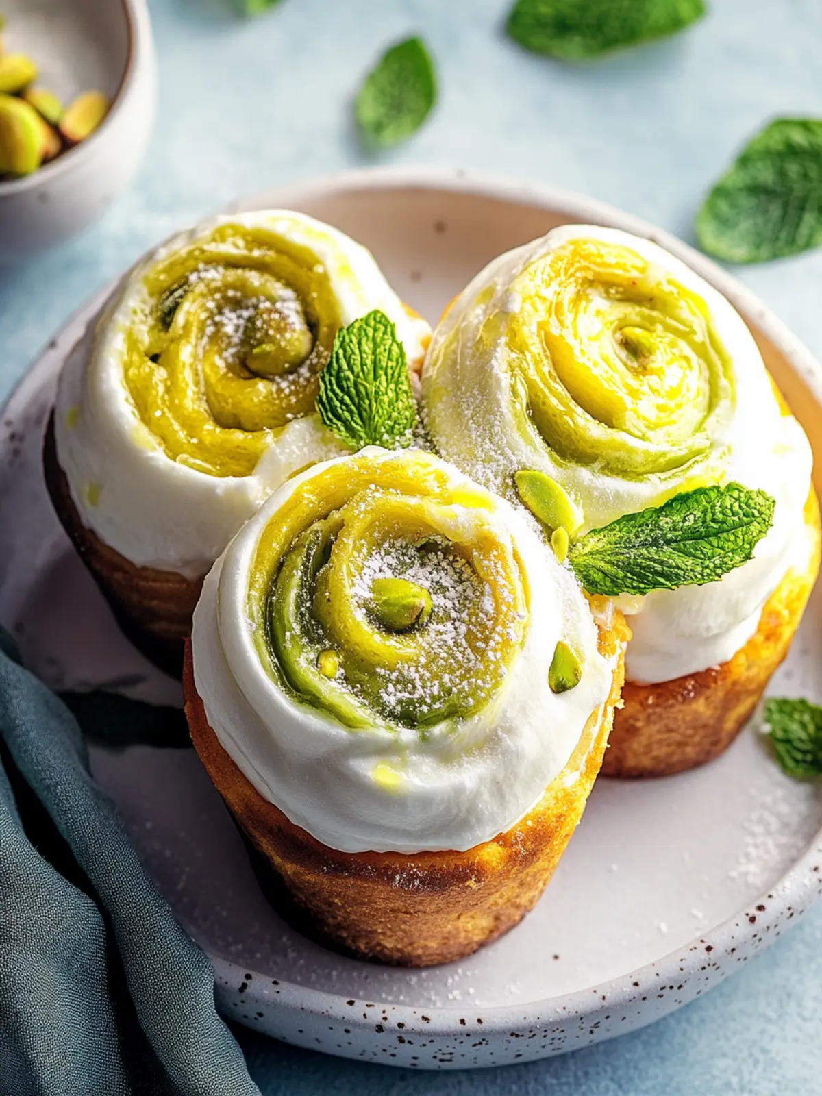 Himmlische Pistazien Honig Zimtschnecken für ein besonderes Frühstück 5 Pistazien Honig Zimtschnecken