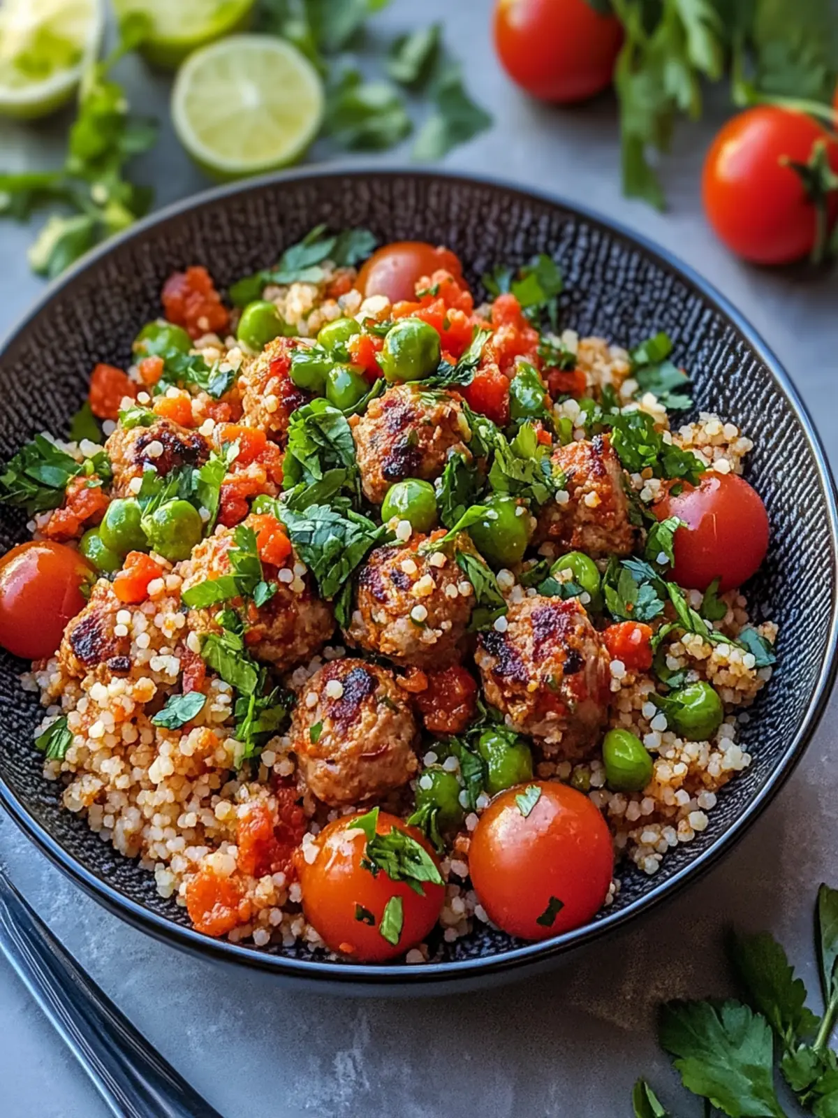 Würzige Harissa-Lammfrikadellen mit Couscous für herzliche Abende 3 Würzige Harissa-Lammfrikadellen mit Couscous
