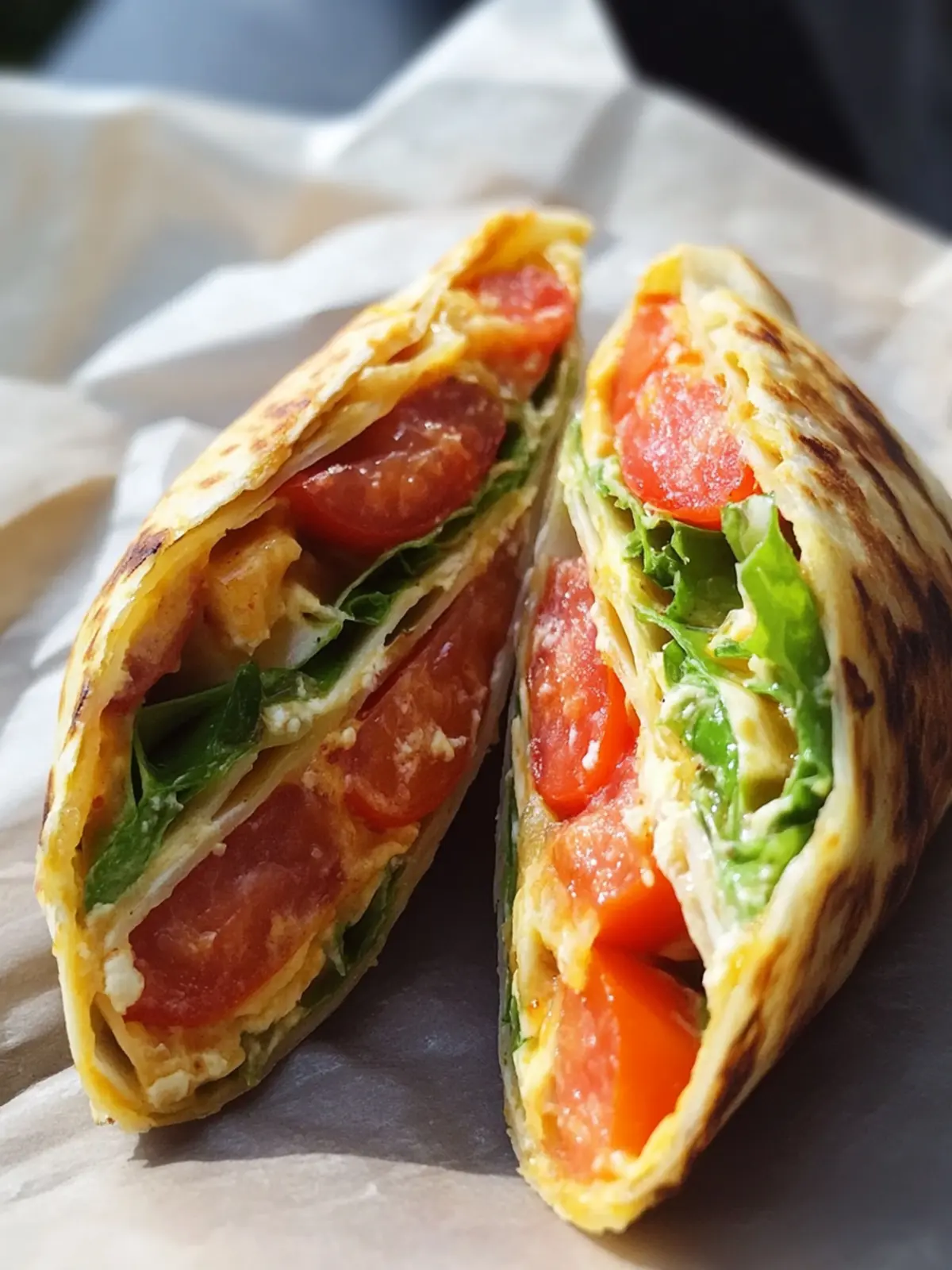 Schneller Tomaten-Ei-Wrap zum Frühstück für jeden Tag 2 Tomaten-Ei-Wrap zum Frühstück