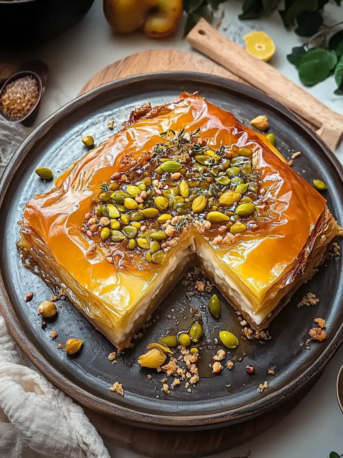Baklava Käsekuchen: Die süßeste Fusion für Naschkatzen 3 Baklava Käsekuchen