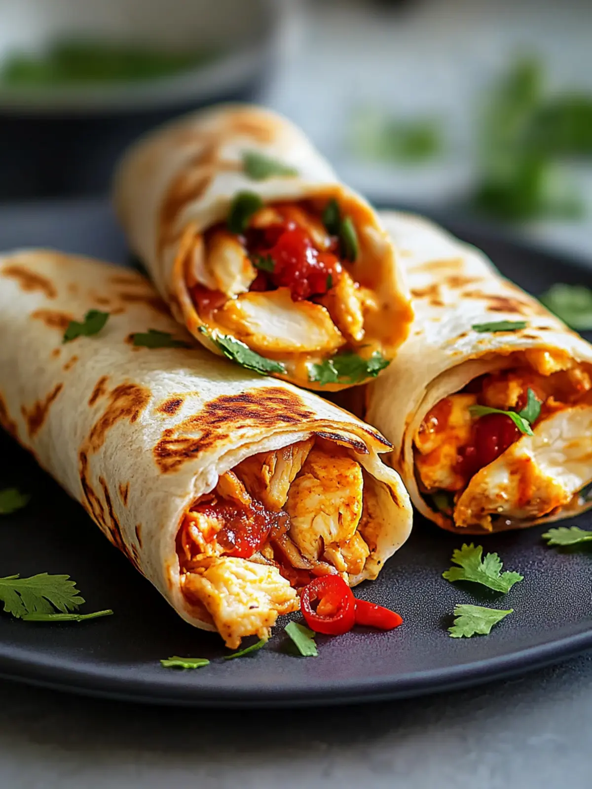 Knusprige Hot Chicken & Käse Wraps aus dem Air Fryer – Schnell und Lecker 5 Knusprige Hot Chicken & Käse Wraps aus dem Air Fryer