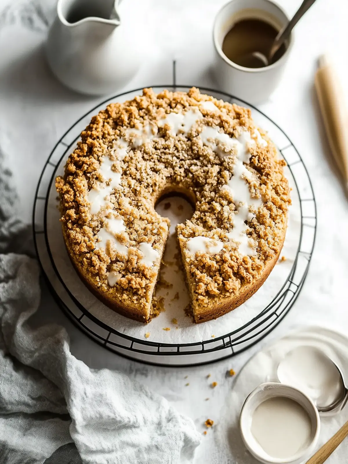 Glasierten Zimtstreusel-Kaffeekuchen für die Seele backen 2 Glasierten Zimtstreusel-Kaffeekuchen