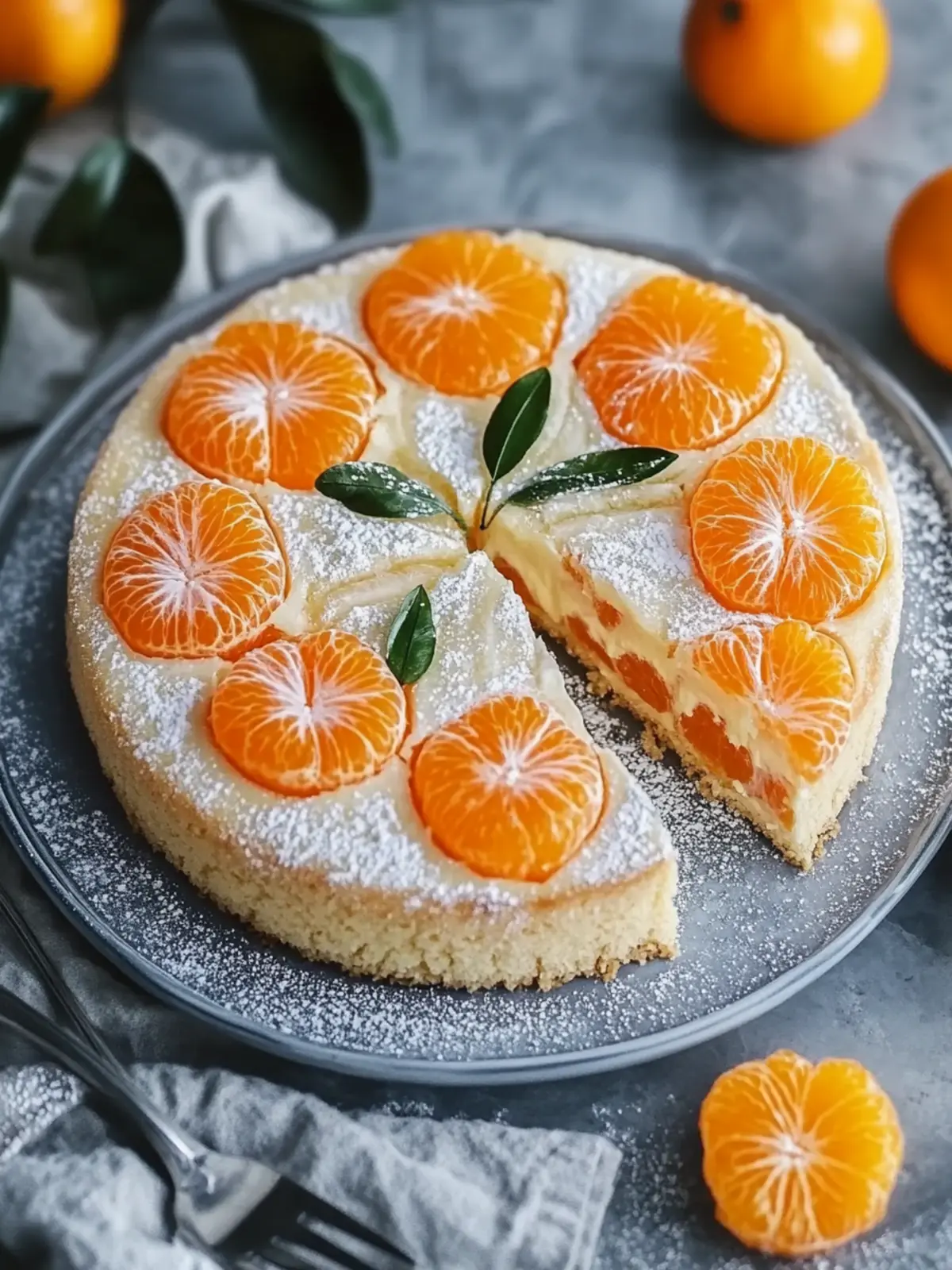 Sauerrahmkuchen mit Mandarinen aus der Blechform – Fruchtiger Genuss 4 Sauerrahmkuchen mit Mandarinen aus der Blechform