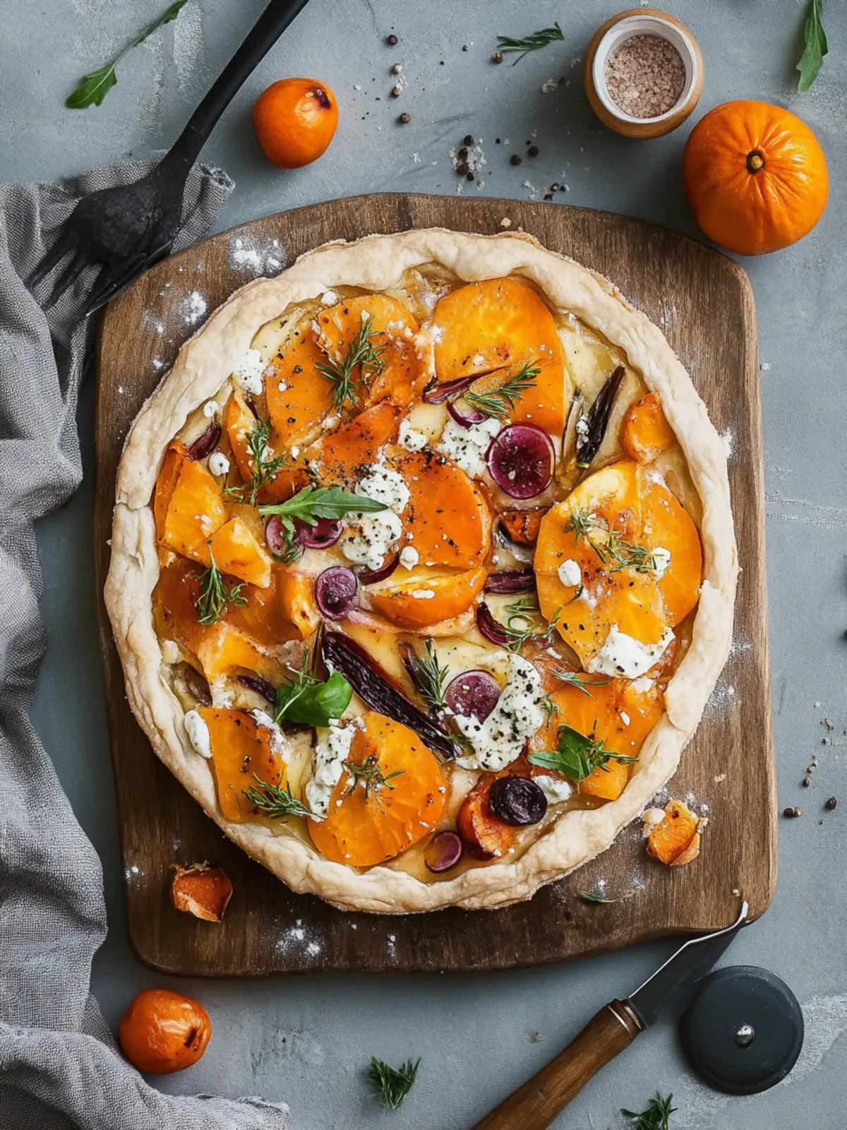 Vegane Tarte Flambée mit Kürbis für den perfekten Herbstgenuss 3 Vegane Tarte Flambée mit Kürbis