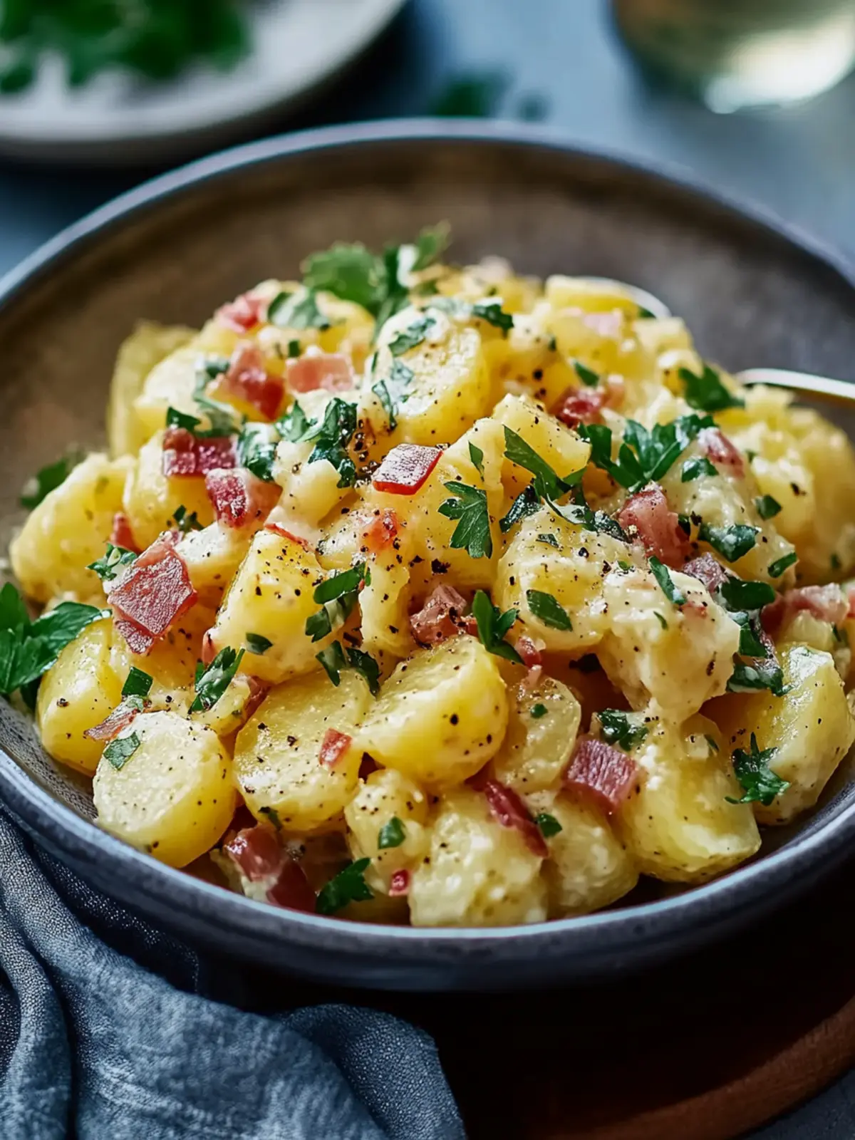 Warmer deutscher Kartoffelsalat – Herzhaft und einladend! 4 Warmer deutscher Kartoffelsalat