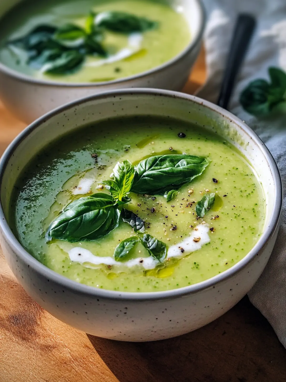 Kalte Zucchini-Basilikum-Suppe für erfrischende Sommertage 3 Kalte Zucchini-Basilikum-Suppe