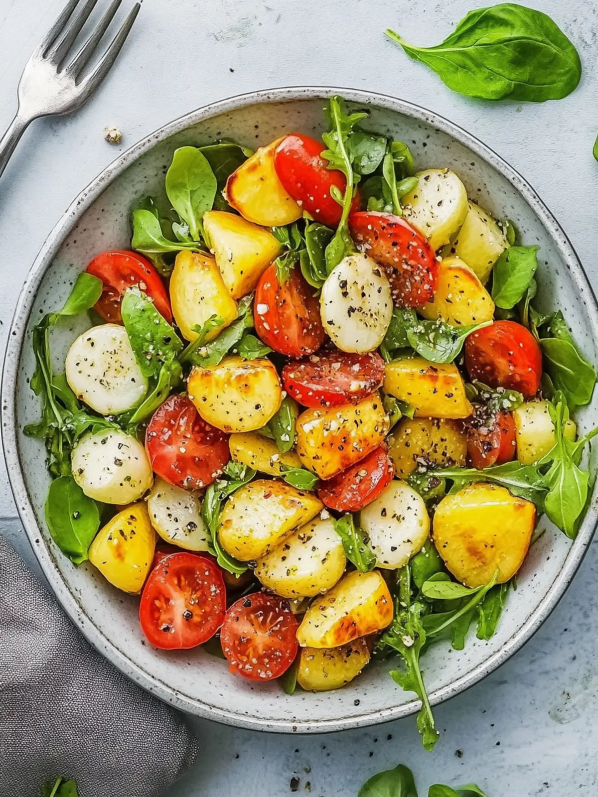 Knusprige gebackene Kartoffeln mit Salat – Schnelle Genussfreude 3 Knusprige gebackene Kartoffeln mit Salat