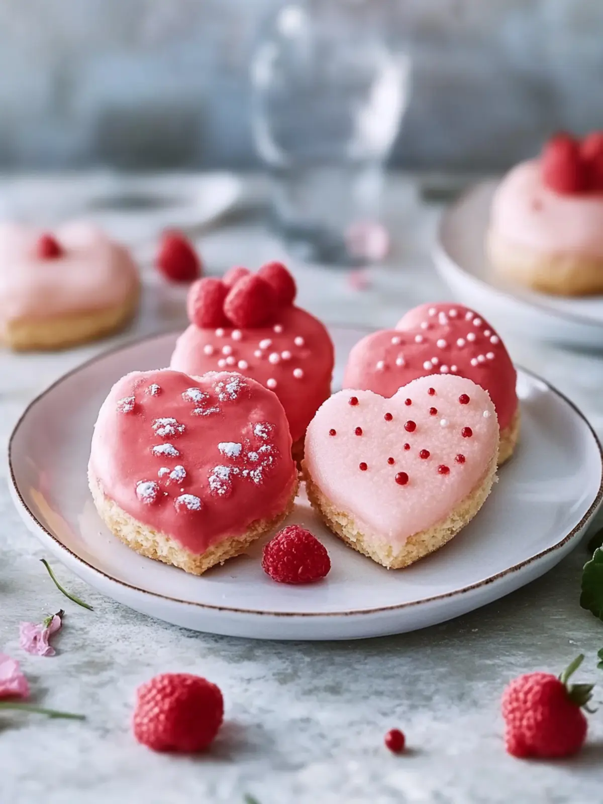 Zuckerplätzchen mit rotem Royal-Icing – Süße Liebe backen 3 Zuckerplätzchen mit rotem Royal-Icing