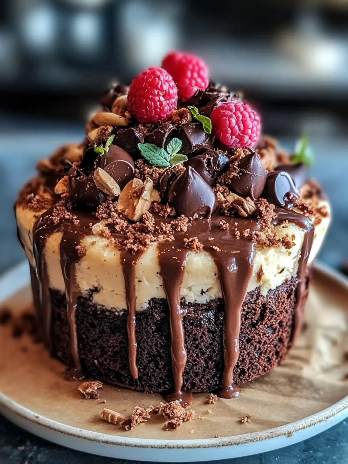 Beladene Brownie-Käsekuchen-Tassen für süße Momente 2 Beladene Brownie-Käsekuchen-Tassen