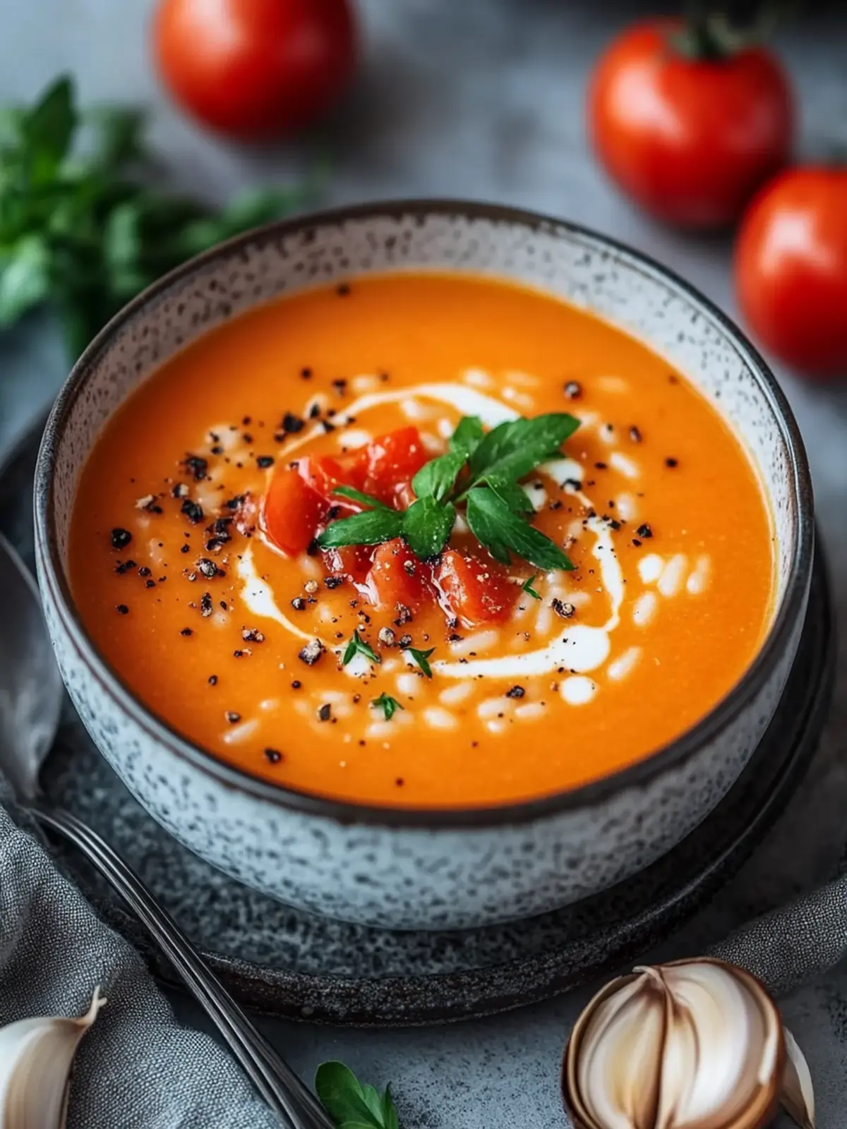 Herzhafte Tomatensuppe mit Reis – Ideal für kalte Tage 5 Tomatensuppe mit Reis