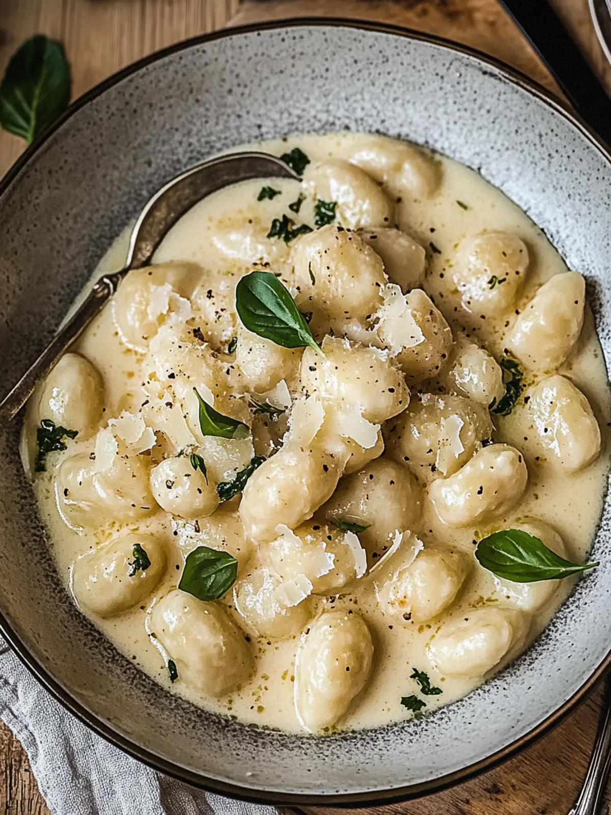 Cremige Knoblauch-Hühnchen-Gnocchi