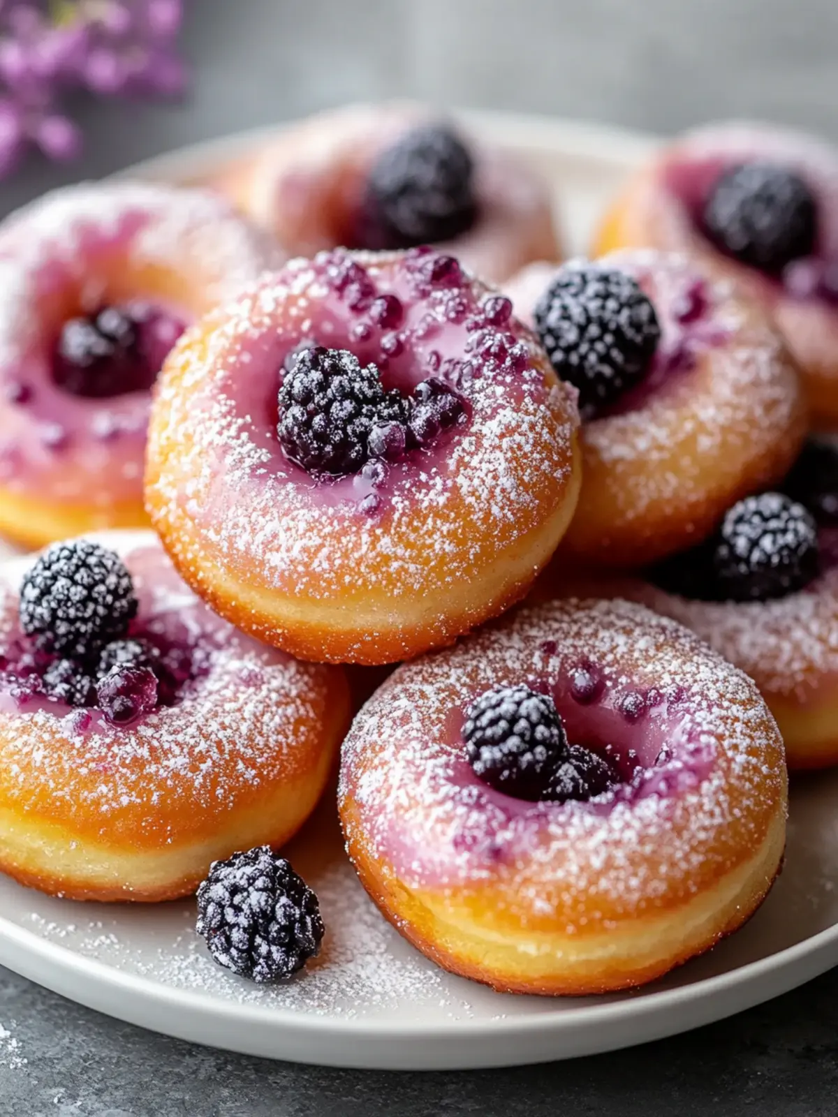 Luftfritteusen Heidelbeer Donuts