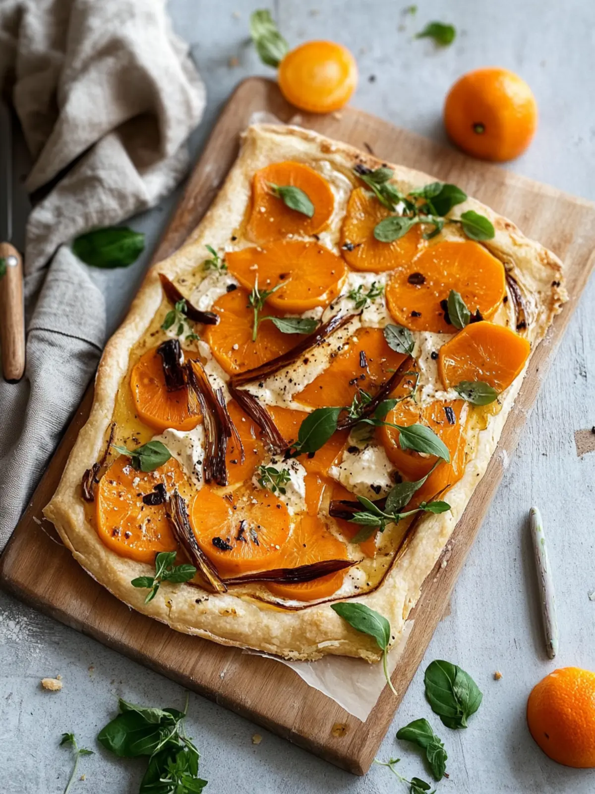 Vegane Tarte Flambée mit Kürbis für den perfekten Herbstgenuss 5 Vegane Tarte Flambée mit Kürbis