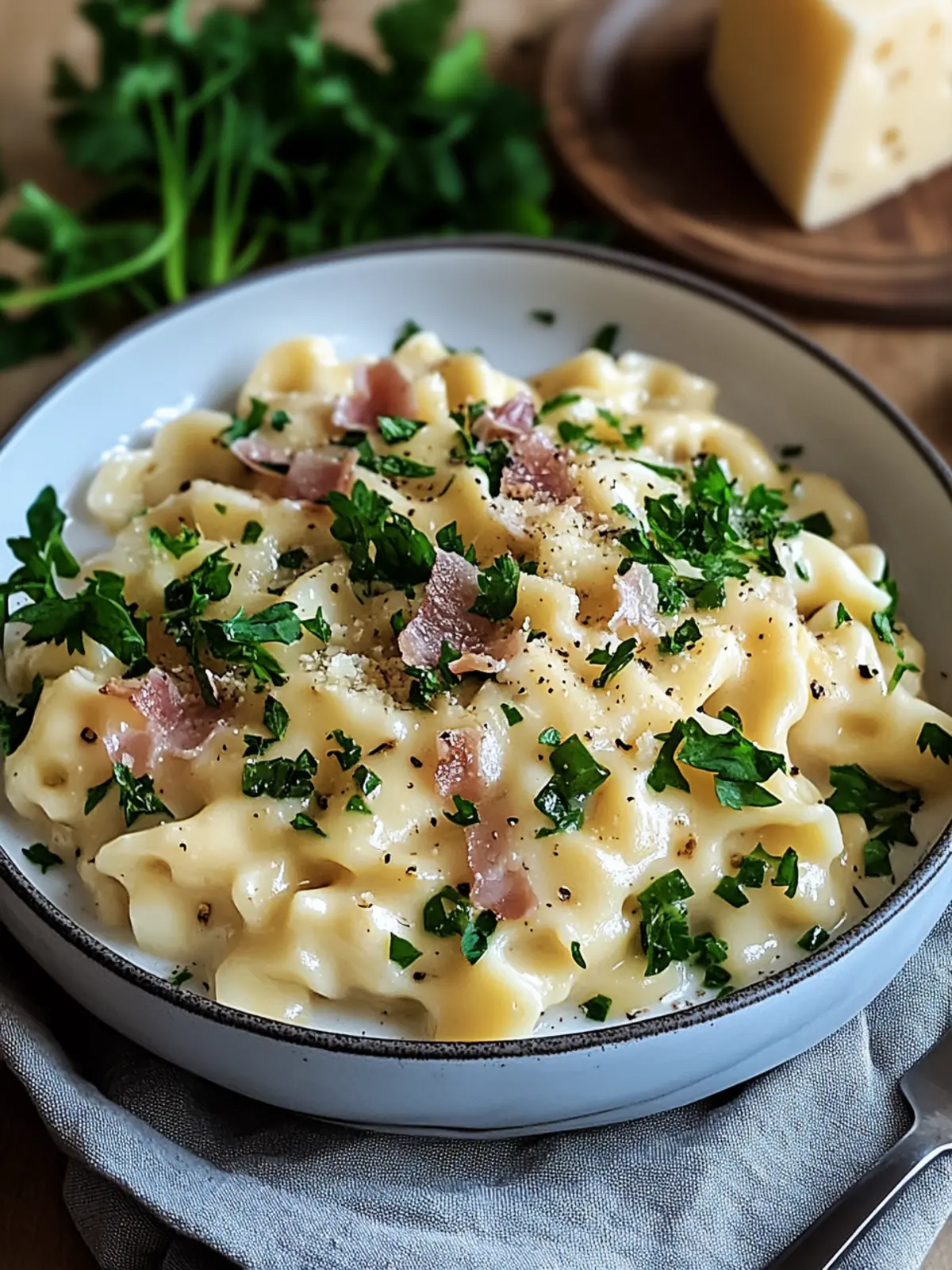 Käse, Schinken und Sahne Spätzle: Herzhaftes Wohlfühlessen 5 Käse, Schinken und Sahne Spätzle