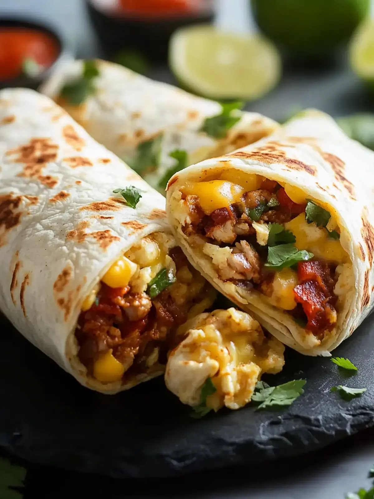 Leckere Gefrierfrühstücksburritos für stressfreie Morgen 2 Gefrierfrühstücksburritos